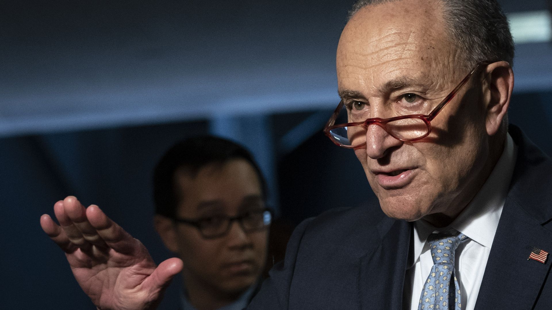 Close up of chuck schumer