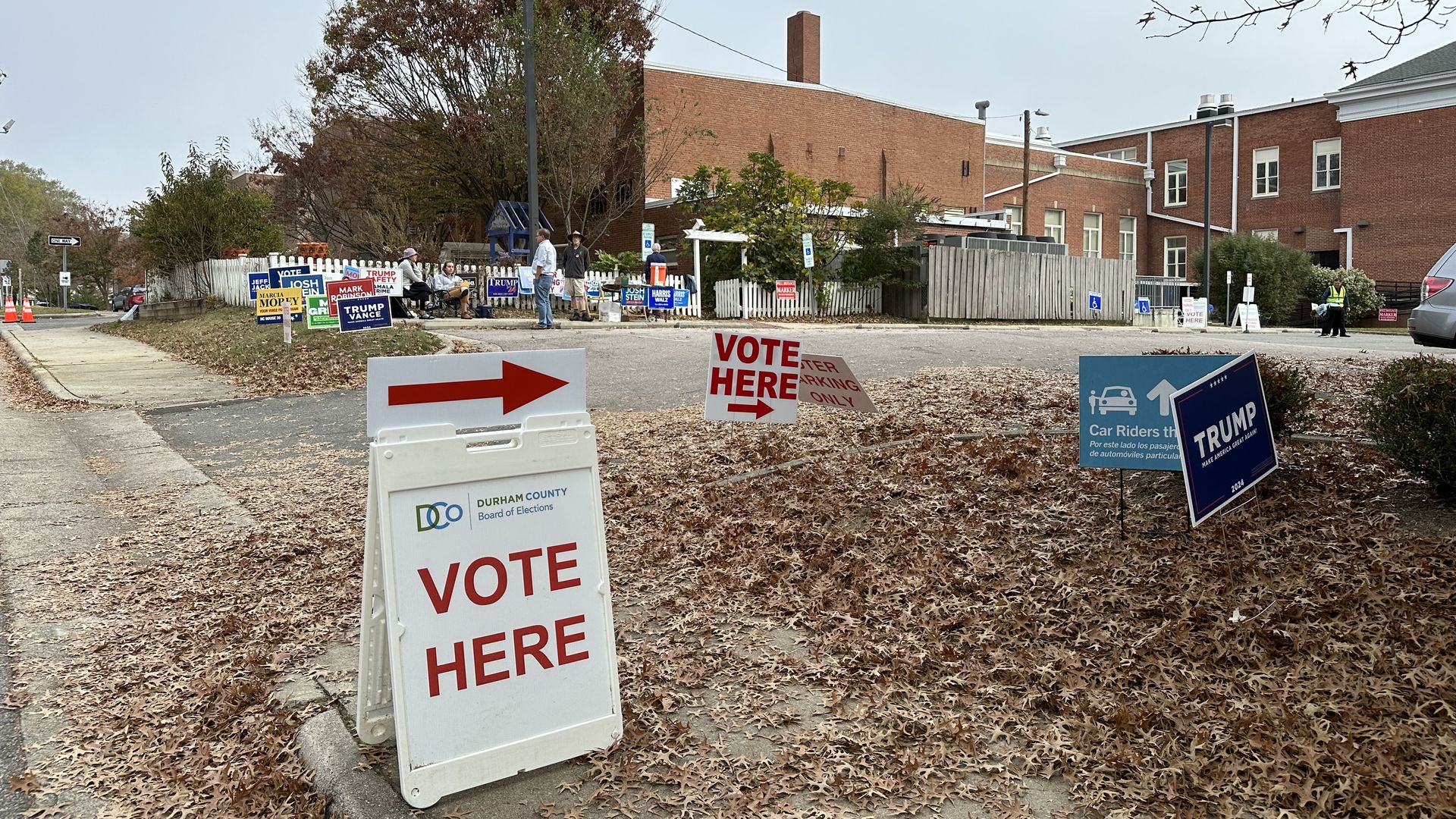 A polling place in Durham 