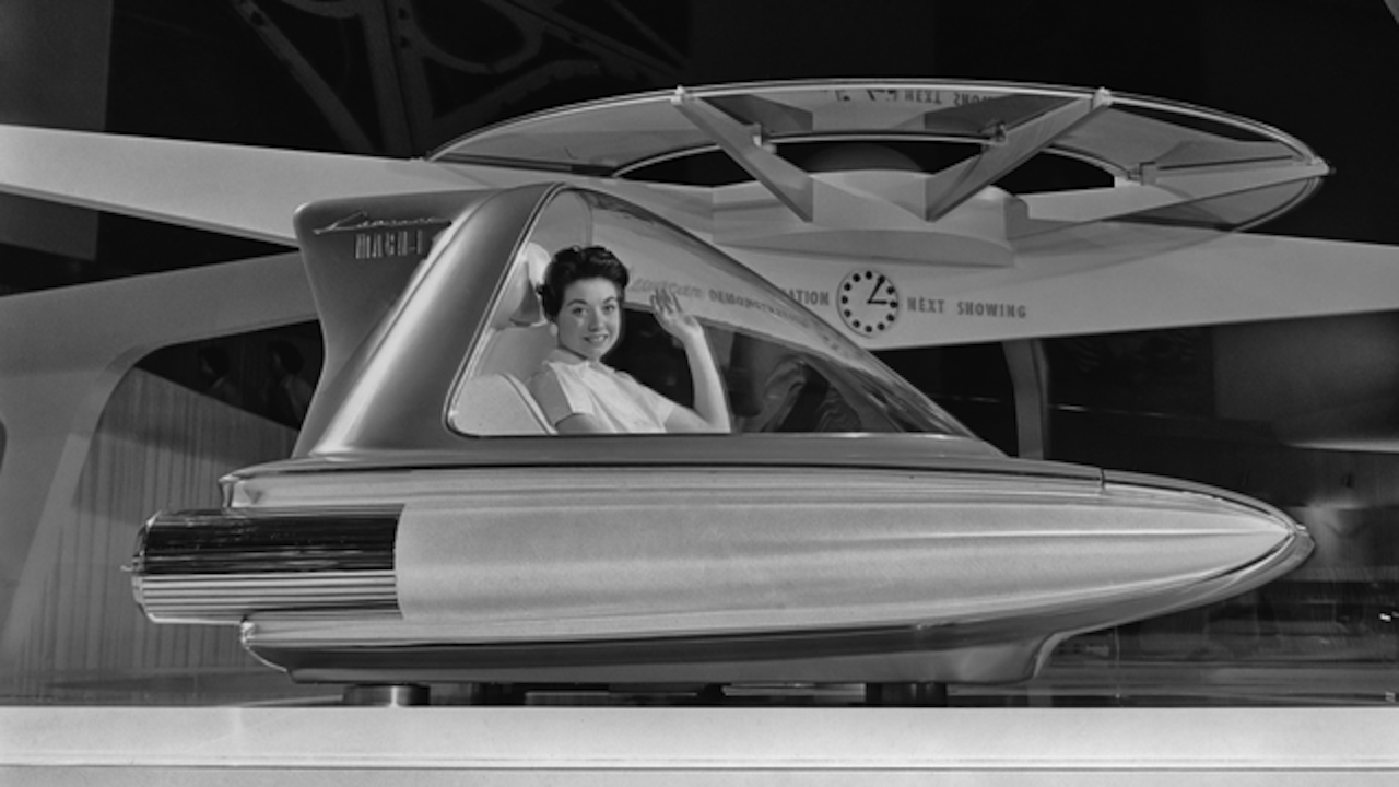 Photo of the 1959 Ford Mach I Levacar 1959 flying car that never went into production.