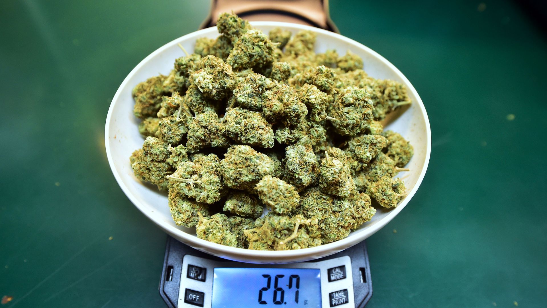 Marijuana on a scale