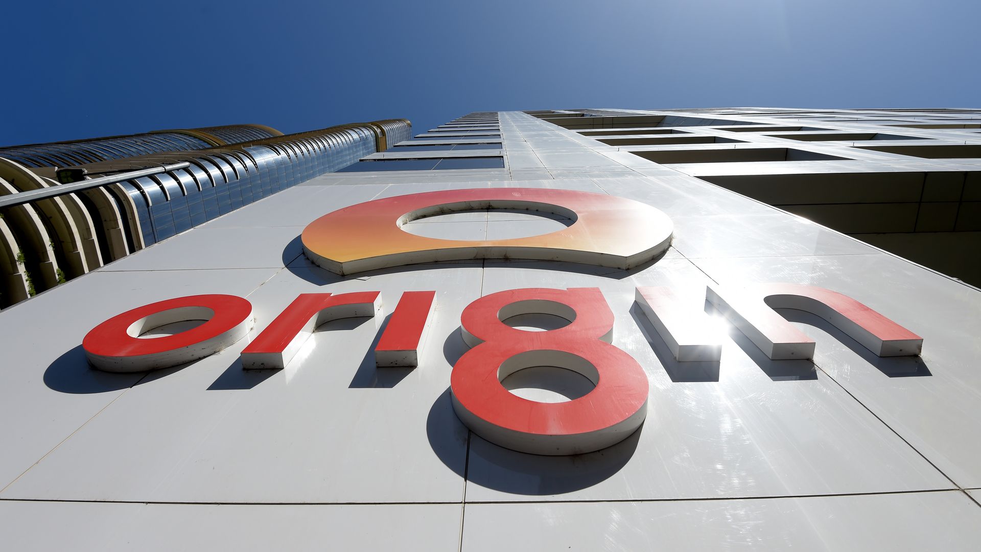 Origin Energy logo on office building
