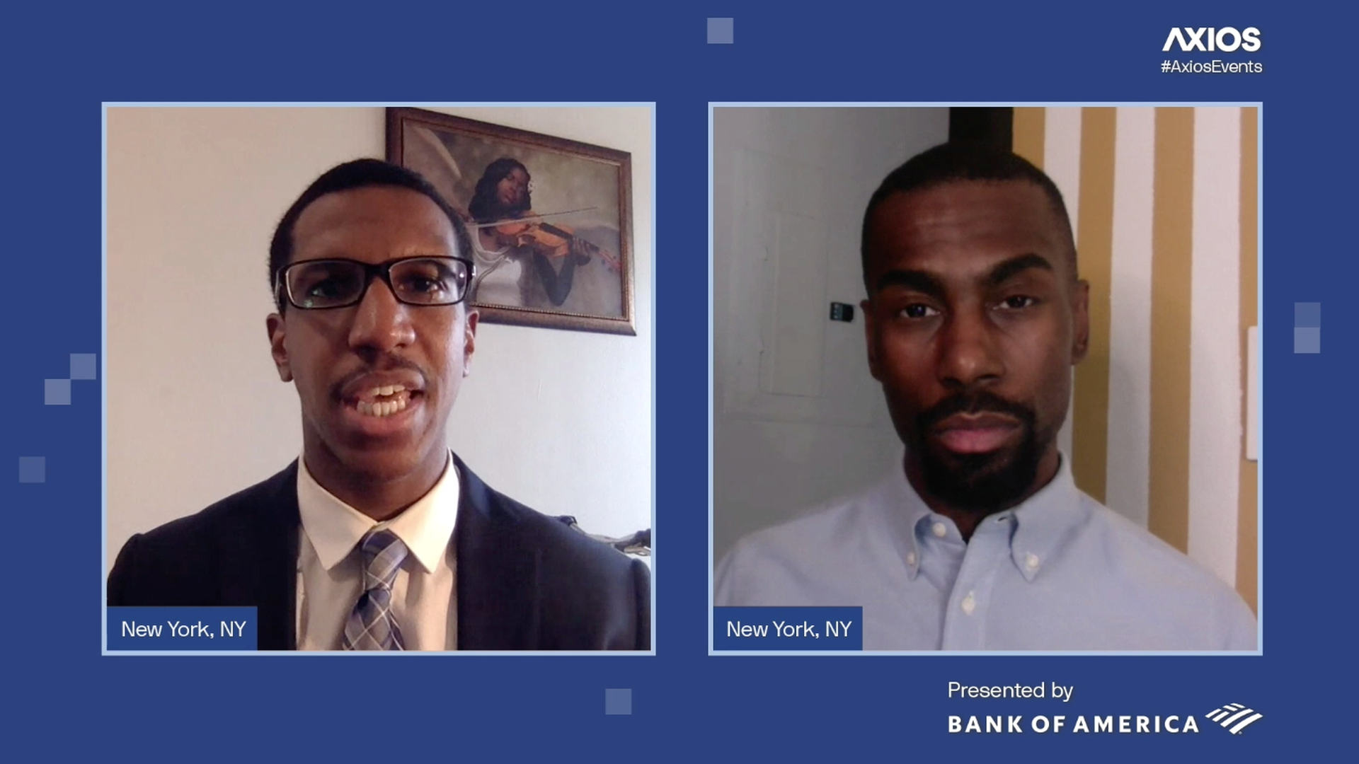 Activist DeRay Mckesson speaking with Axios' Dion Rabouin