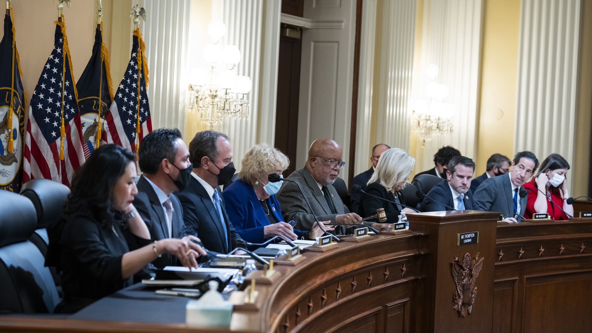 The Jan. 6 Committee is seen during a meeting.