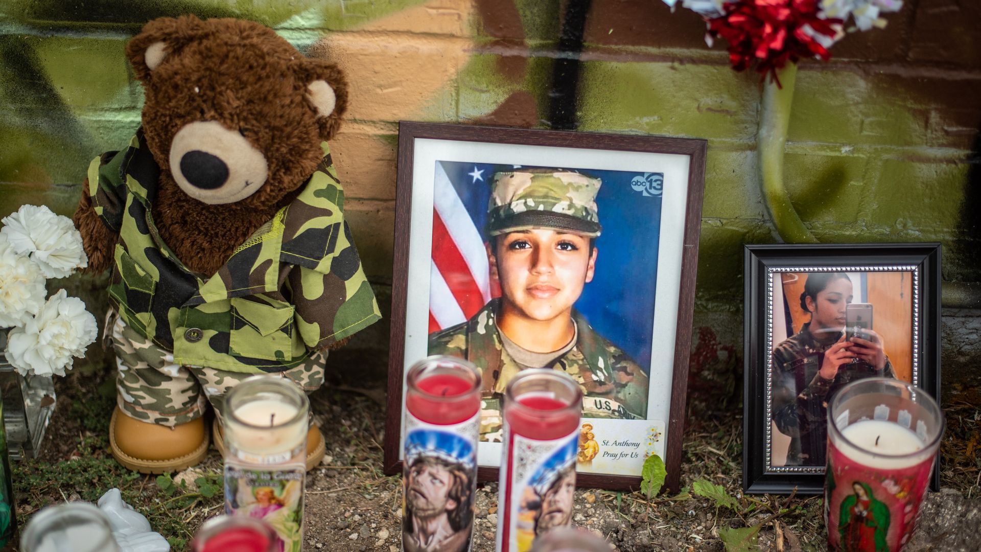 A memorial to Guillen. Photo: Sergio Flores/Getty Images