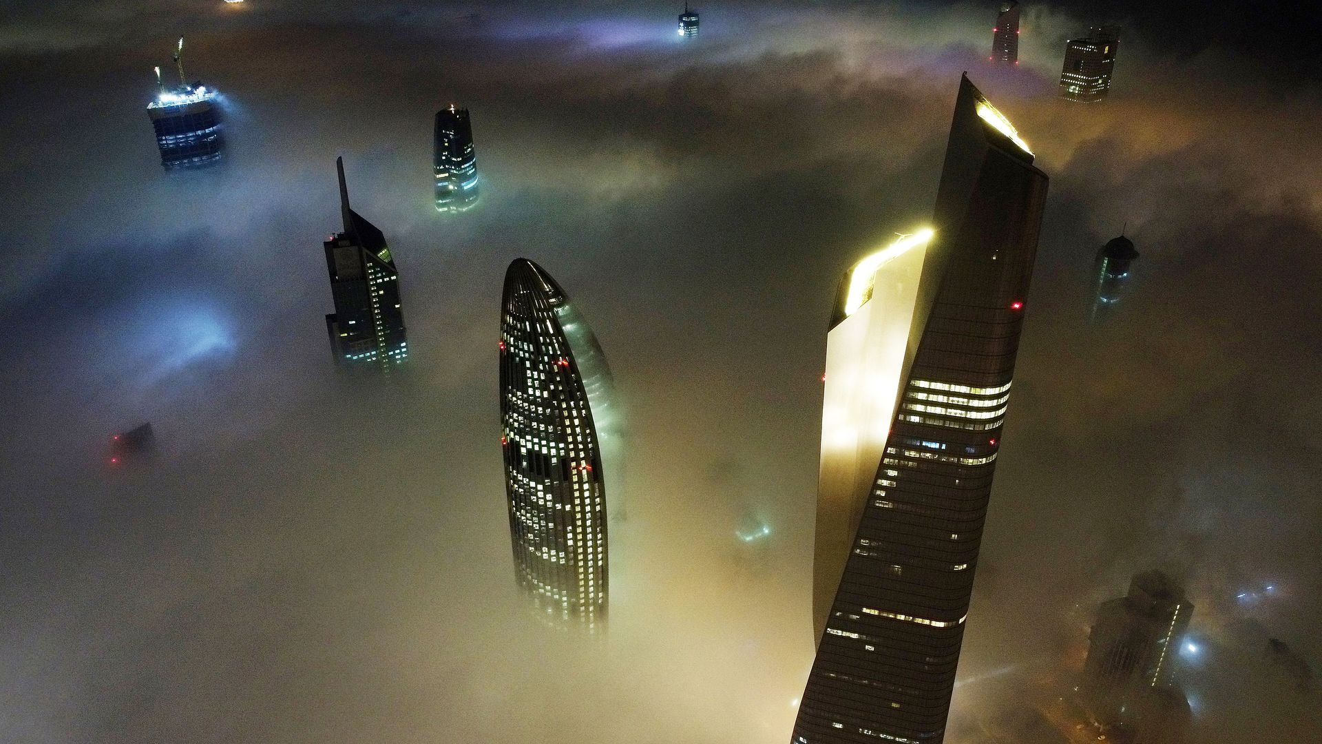 Clouds above Kuwait tower