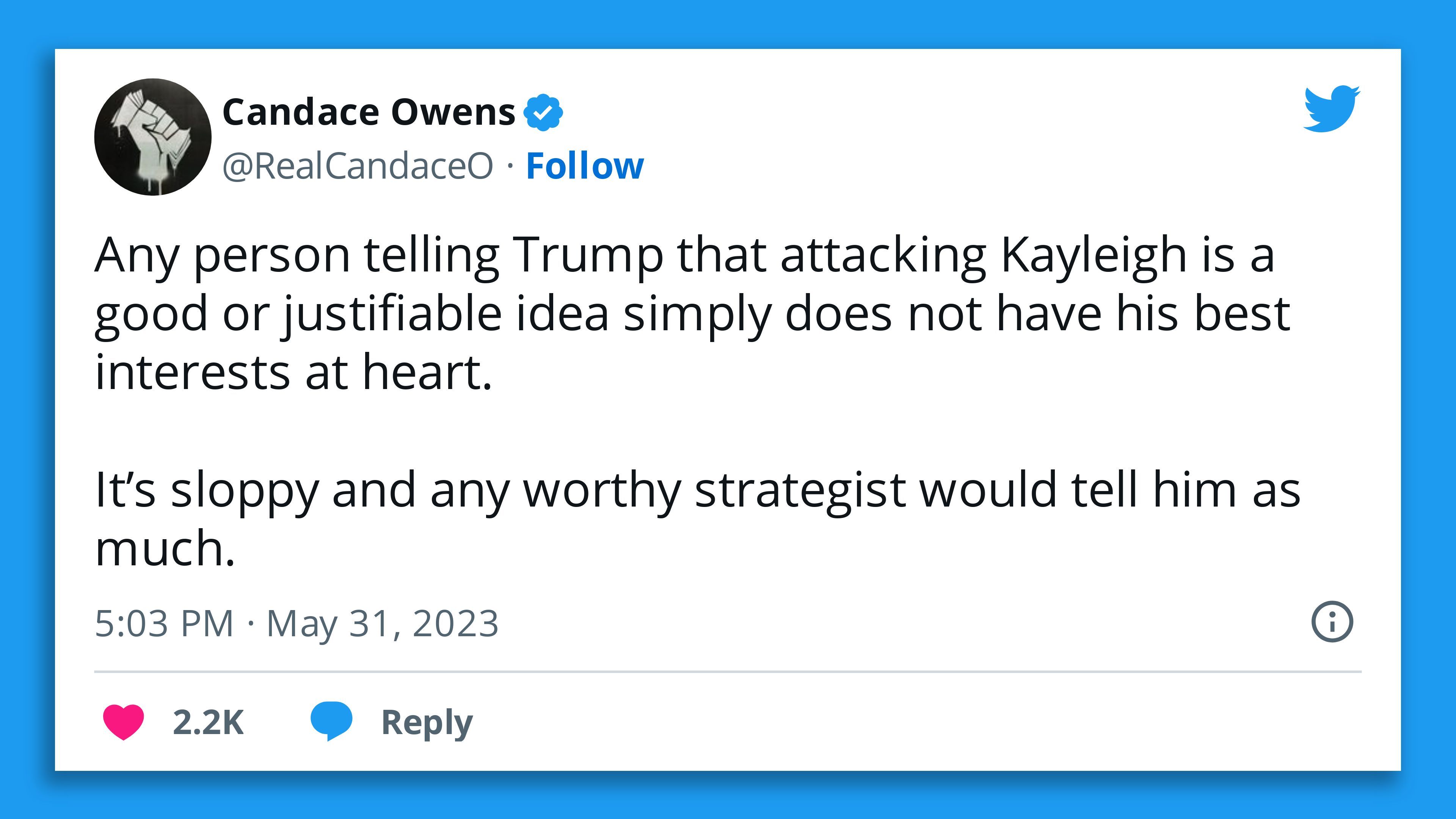 Candace Owens tweet