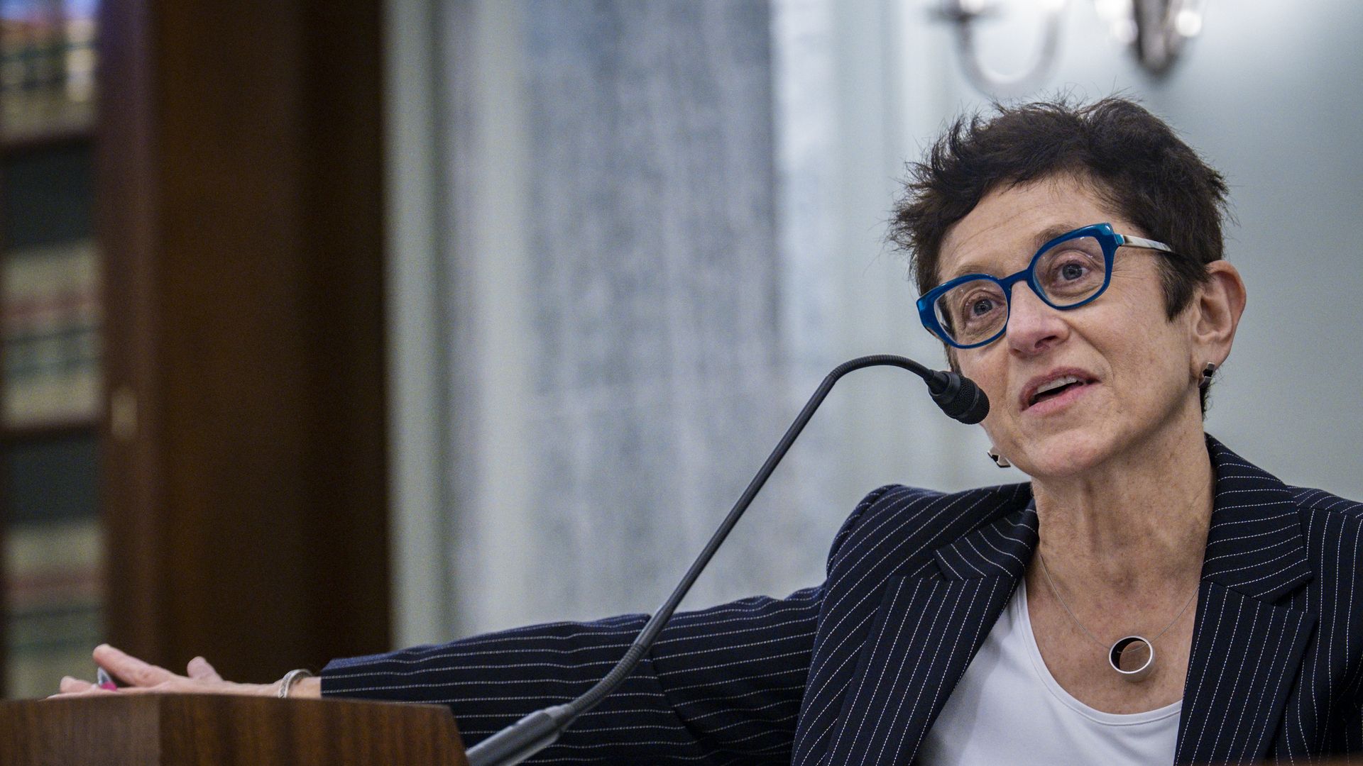FCC nominee Gigi Sohn speaks at a Senate Commerce Committee hearing