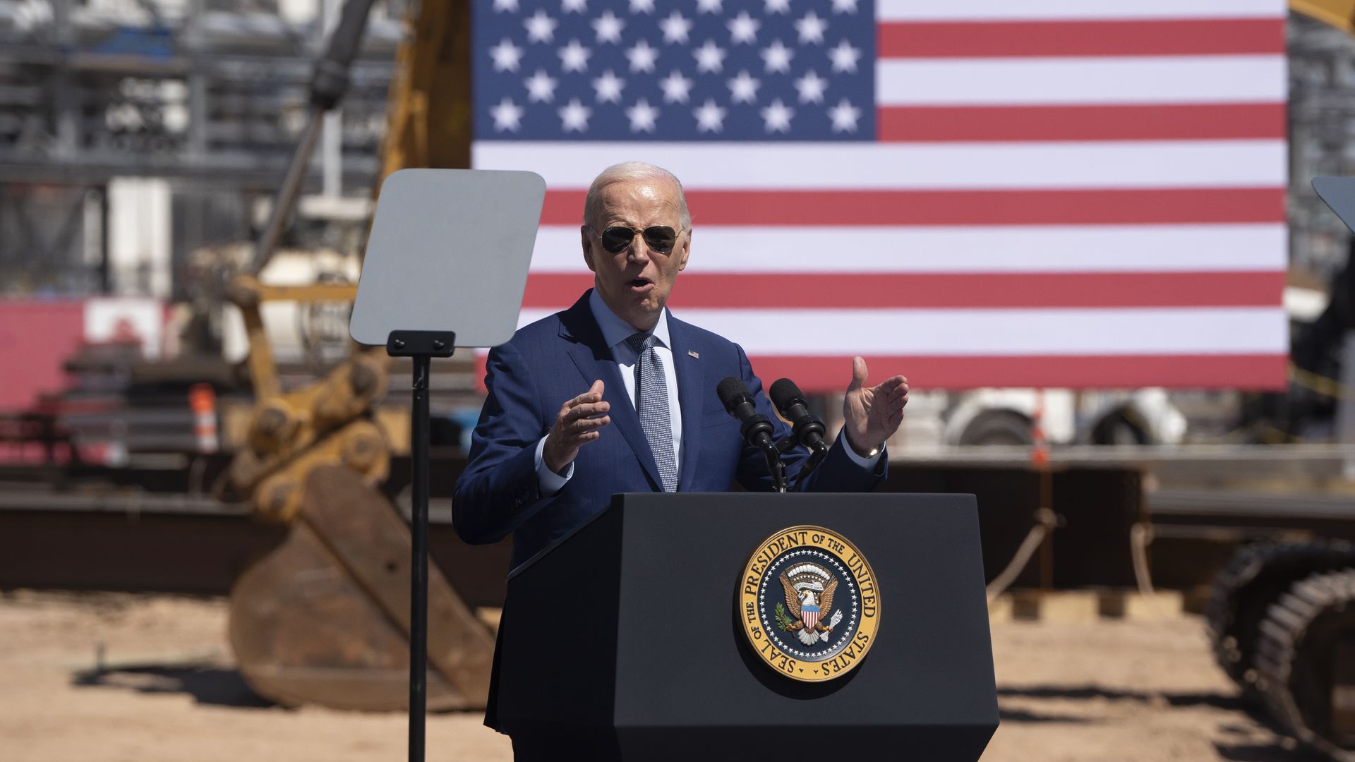 President Joe Biden gives a speech at Intel Ocotillo Campus on March 20, 2024 in Chandler, Arizona