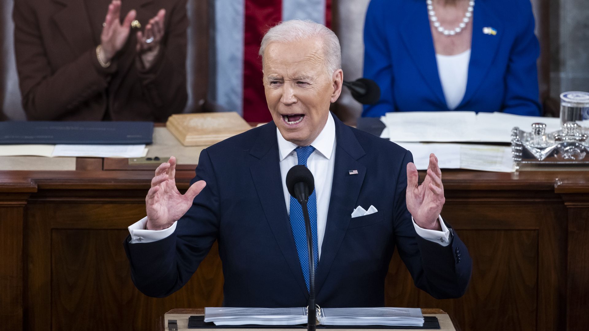 Picture of Biden giving his state of the union speech