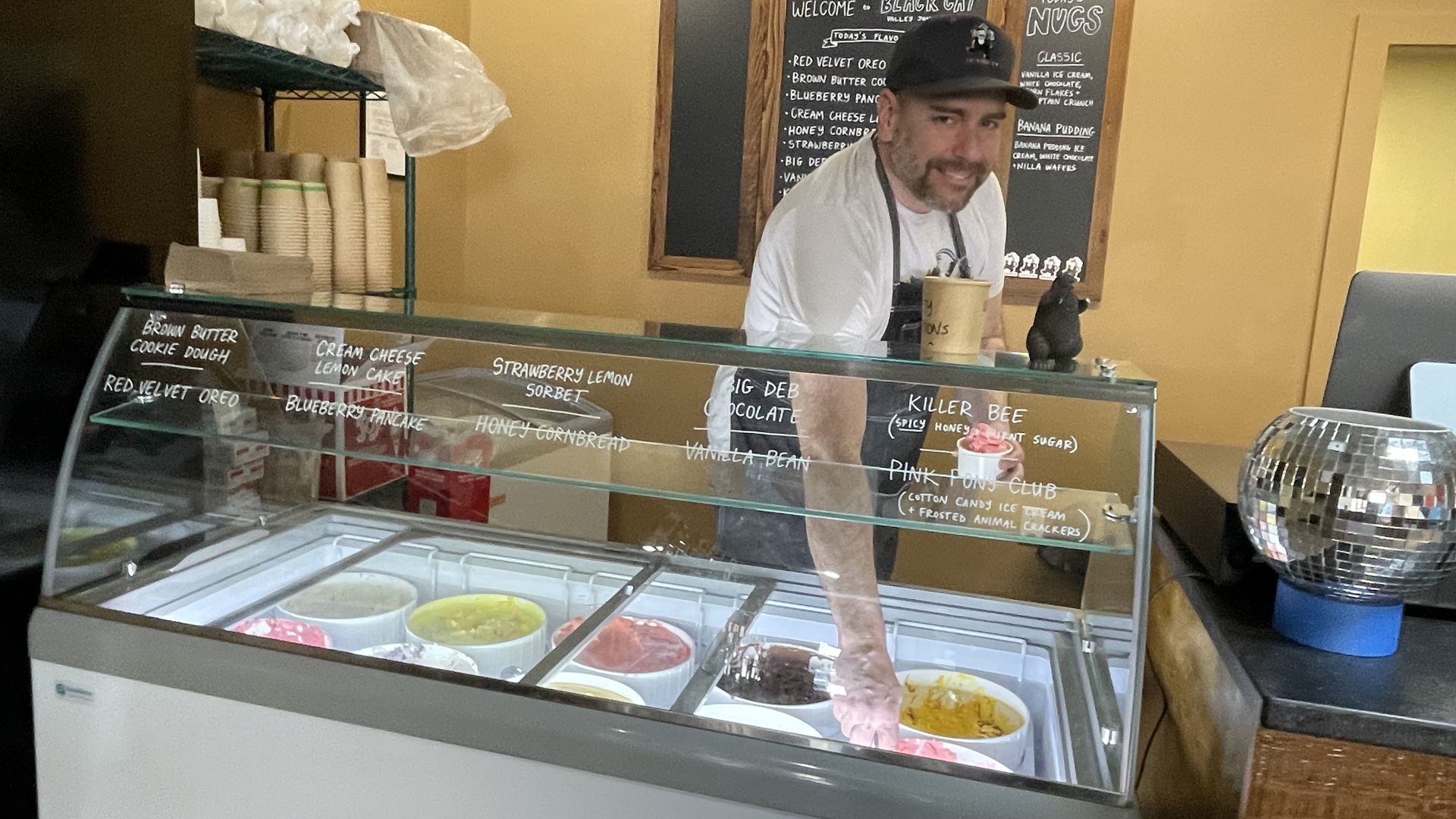 A photo of Black Cat Ice Cream owner, Alex Carter.