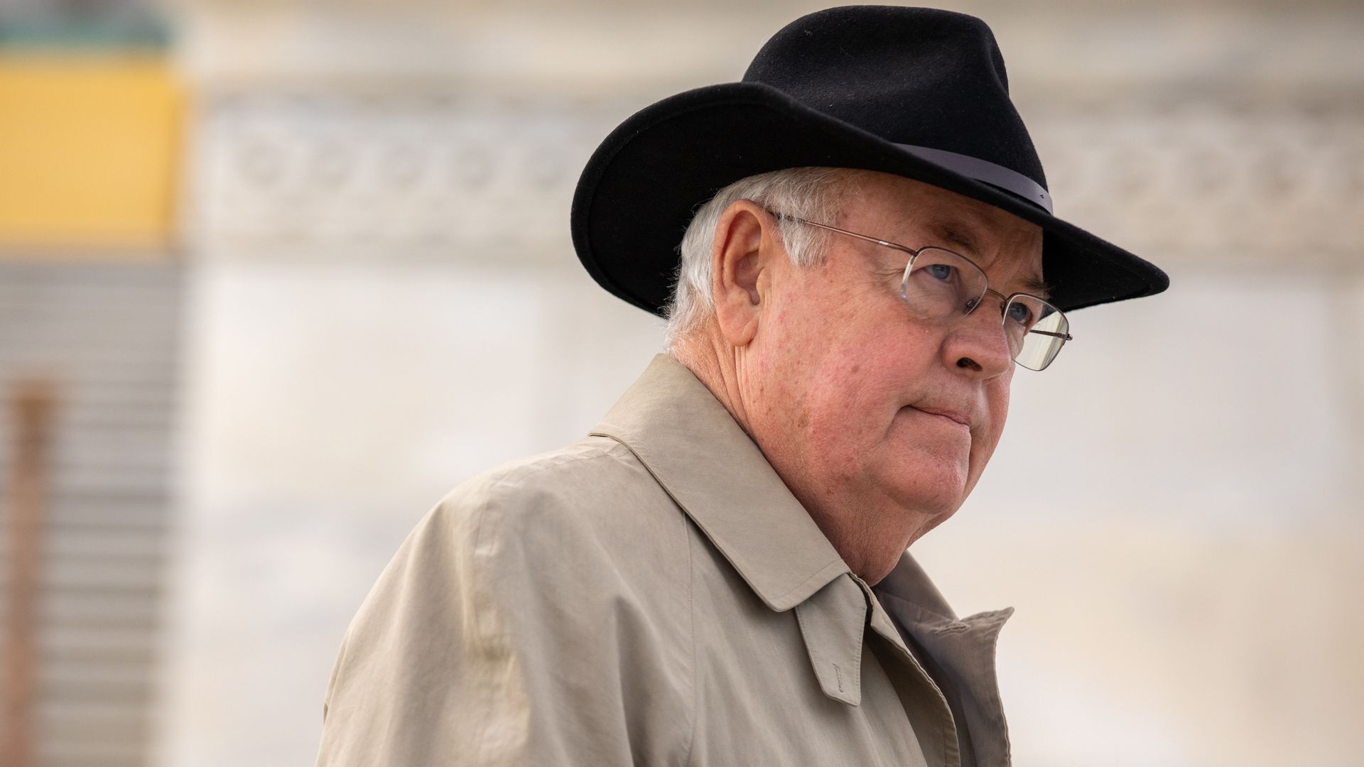 Ken Starr, a member of U.S. President Donald Trump's legal team, leaves the U.S. Capitol.