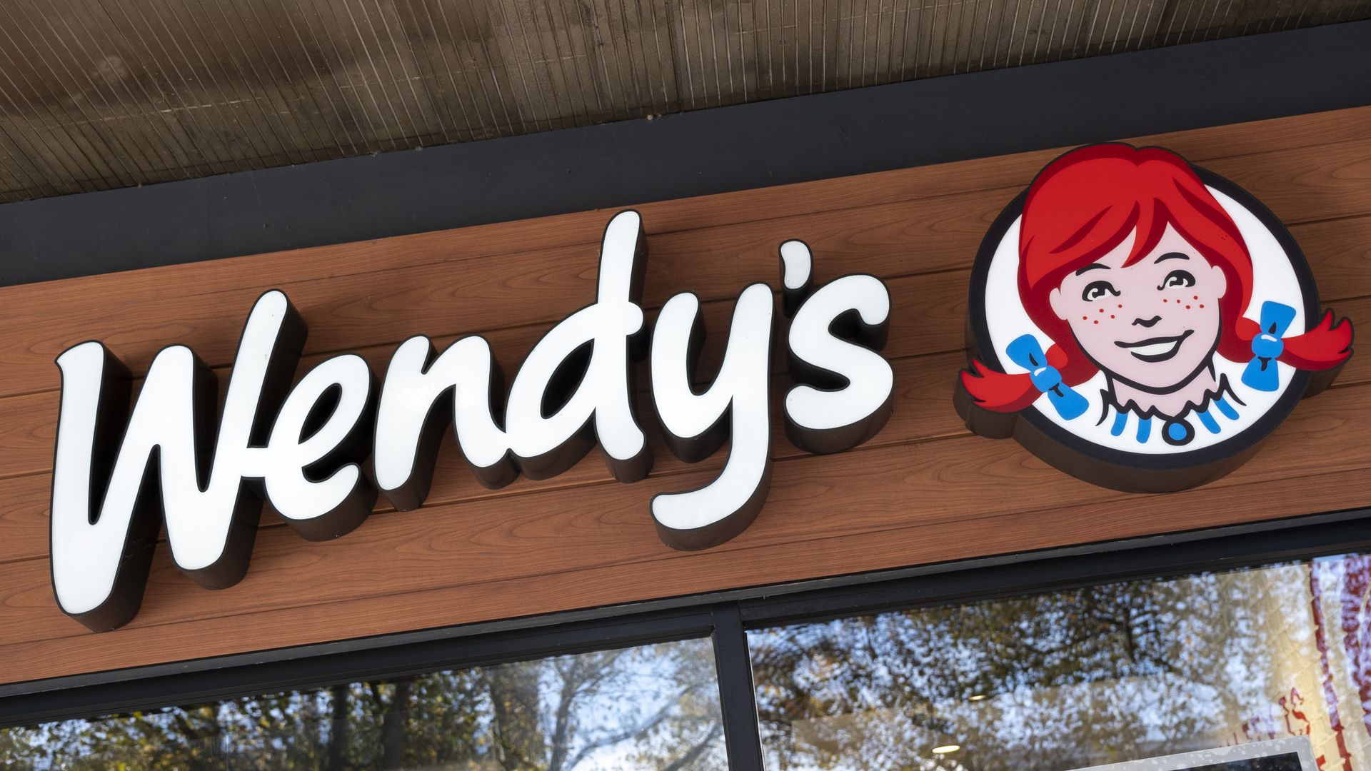 Sign for fast-food chain Wendy's.