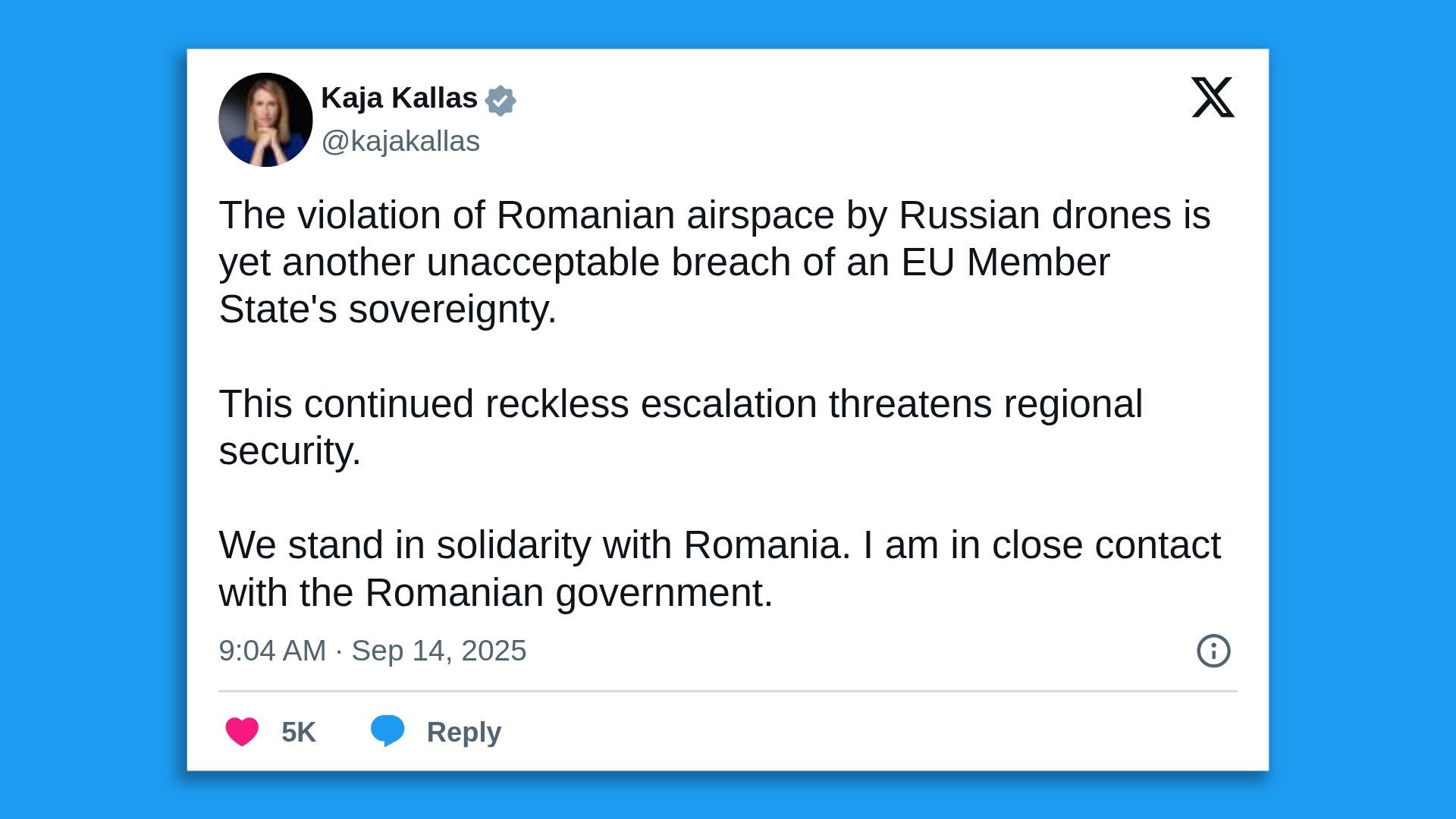 Romania becomes 2nd NATO nation to report Russian drone in its airspace