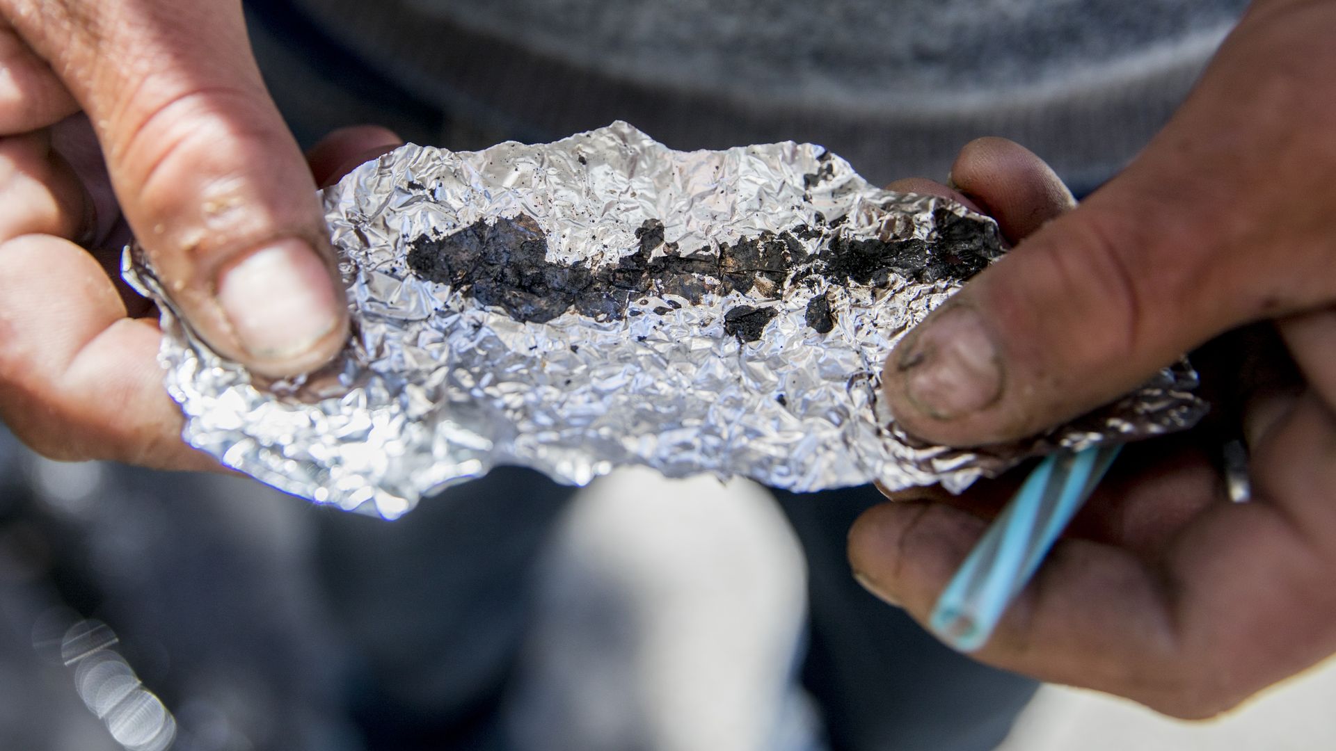Foil with fentanyl