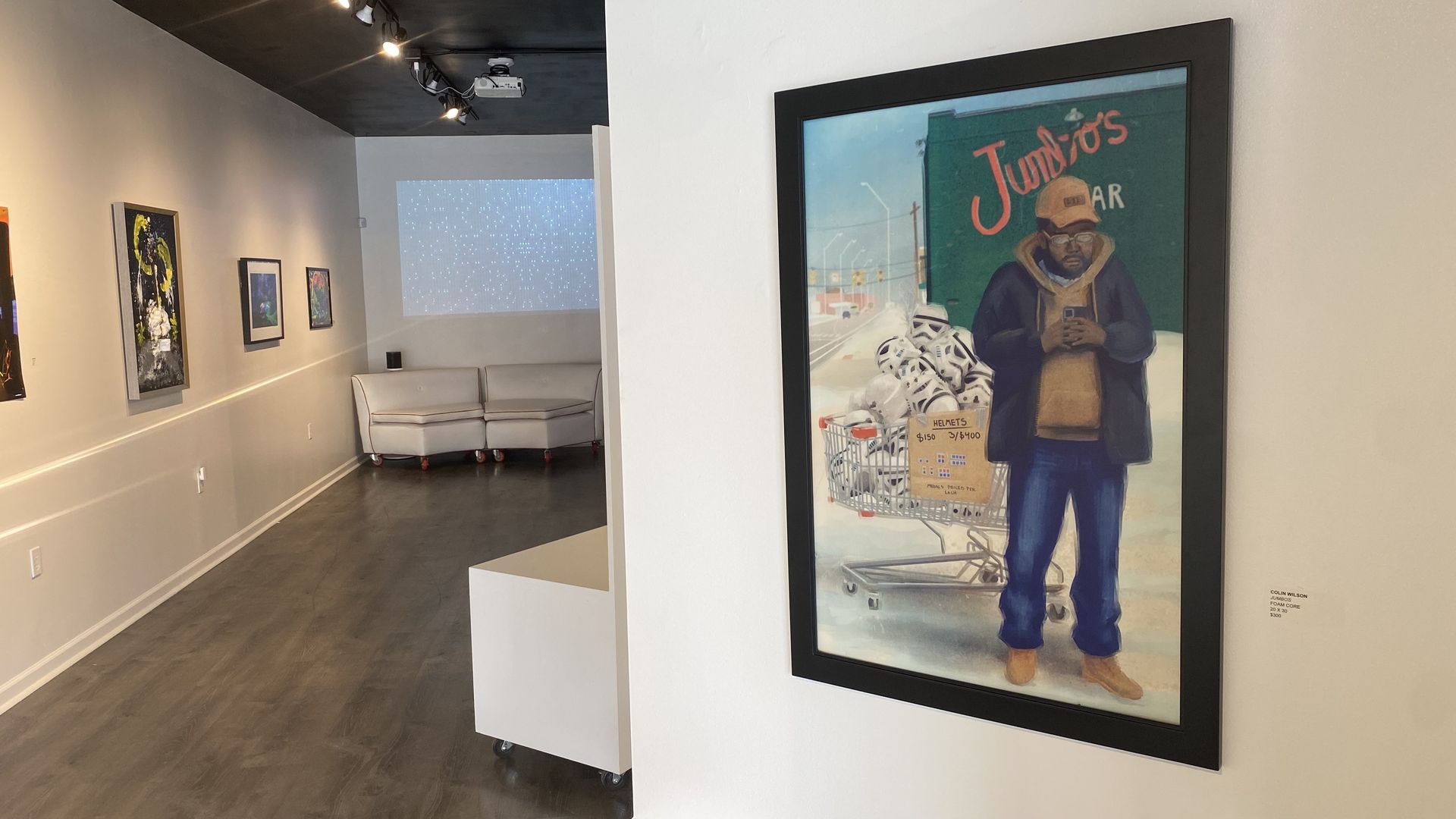 "Jumbos" by Colin Wilson at the "Return of the Start" exhibition at Norwest Gallery of Art.