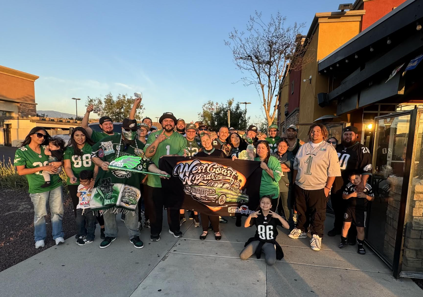 Members of the Eagles fan club West Coast 'N Birds 