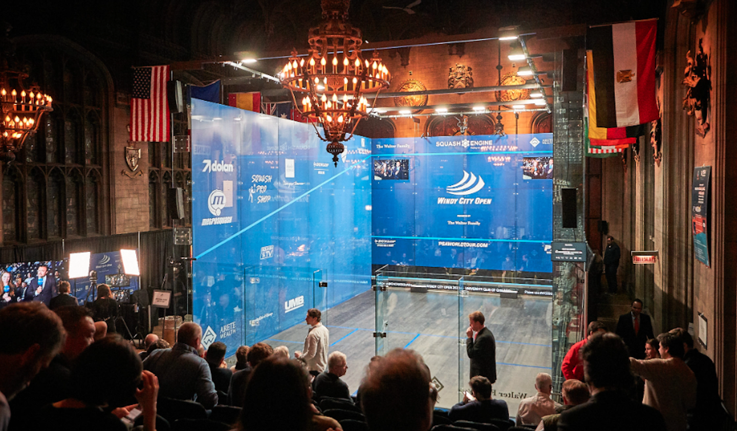 squash court in cathedral