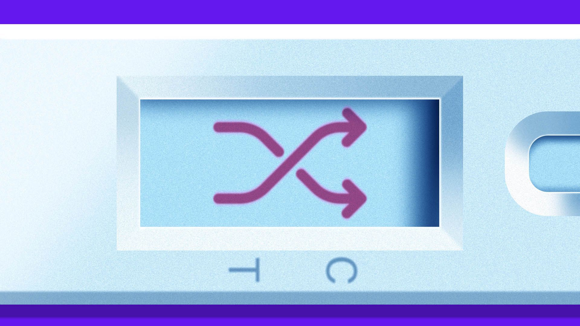 Illustration of a covid rapid test with a change symbol in the results panel