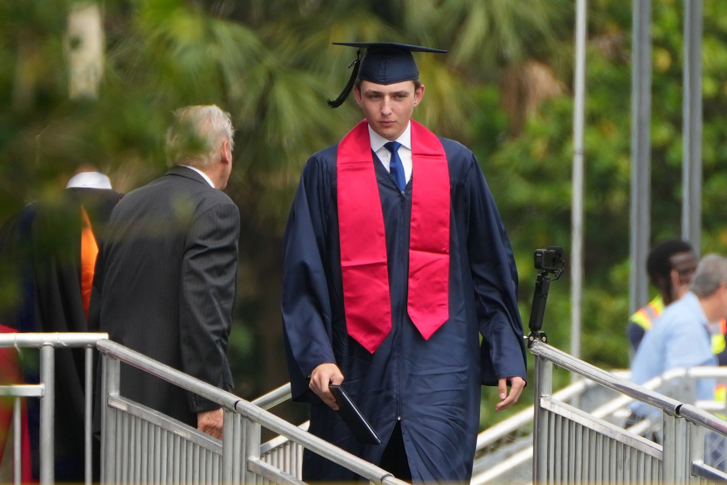 Barron Trump graduates from Oxbridge Academy. His parents, former President Trump and wife Melania attended the ceremony 