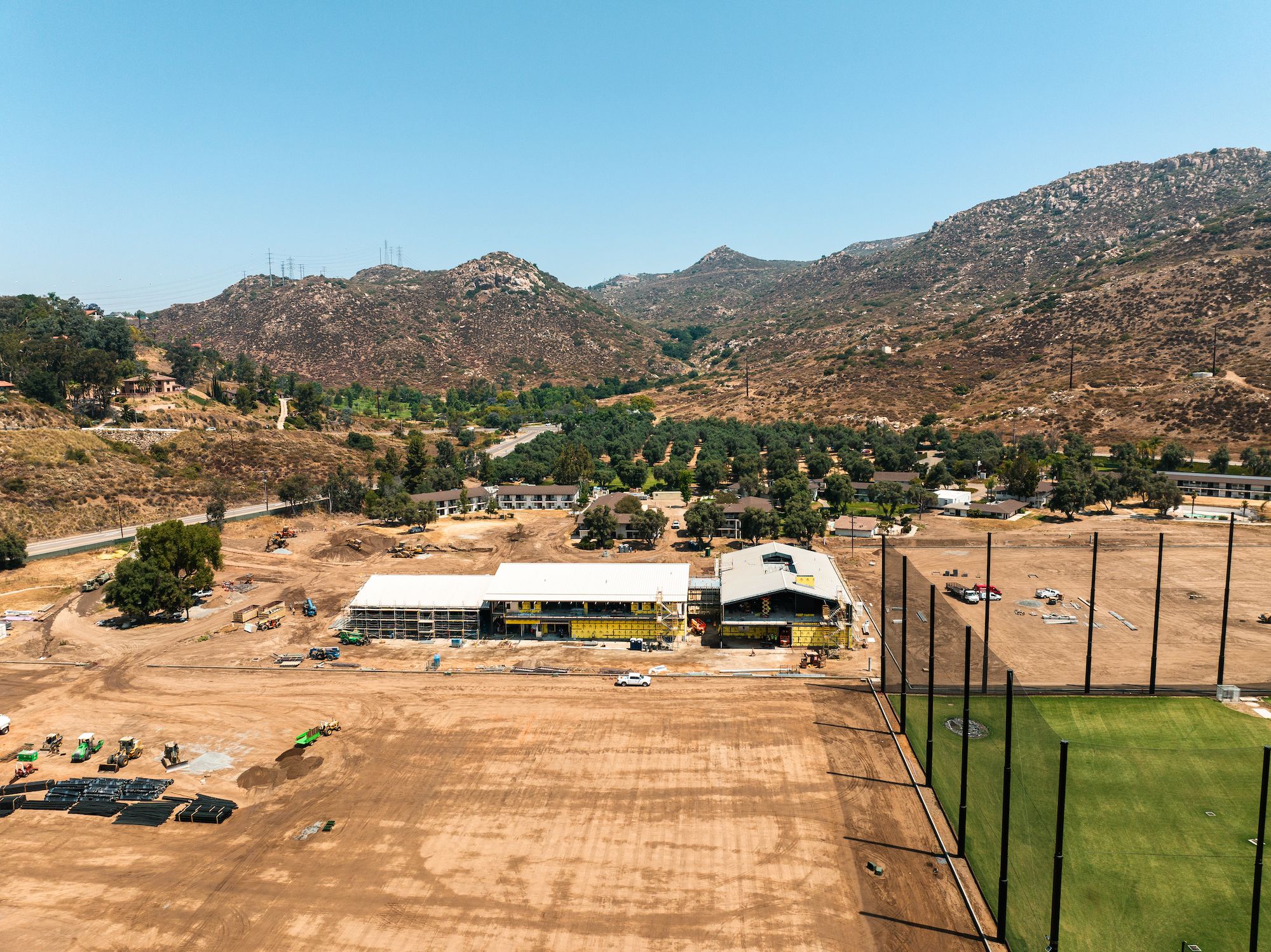 A construction site for a soccer complex.