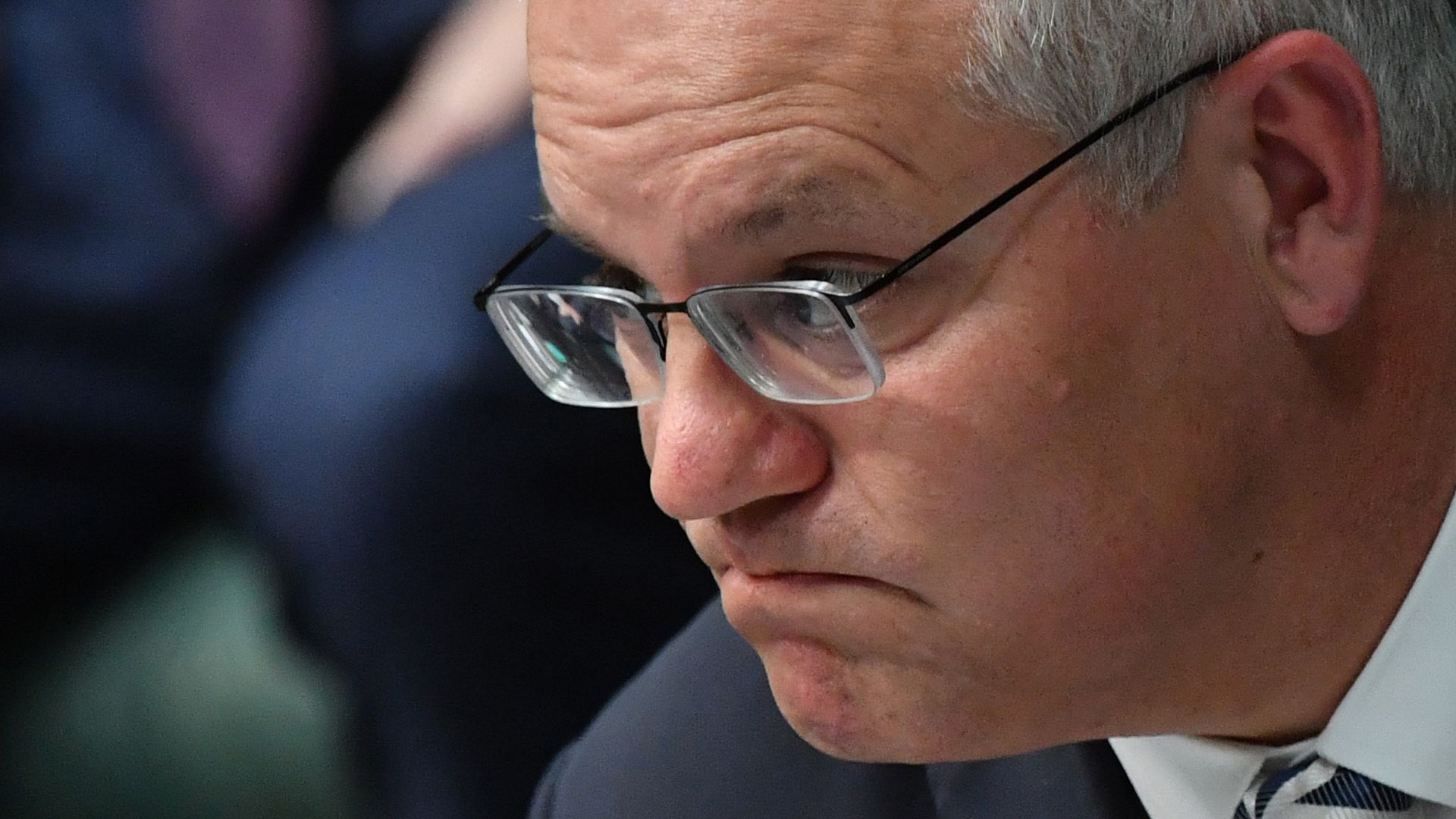 Photo of Scott Morrison's side profile