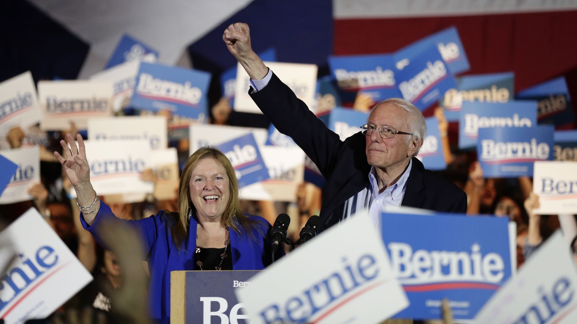 Bernie Sanders and his wife