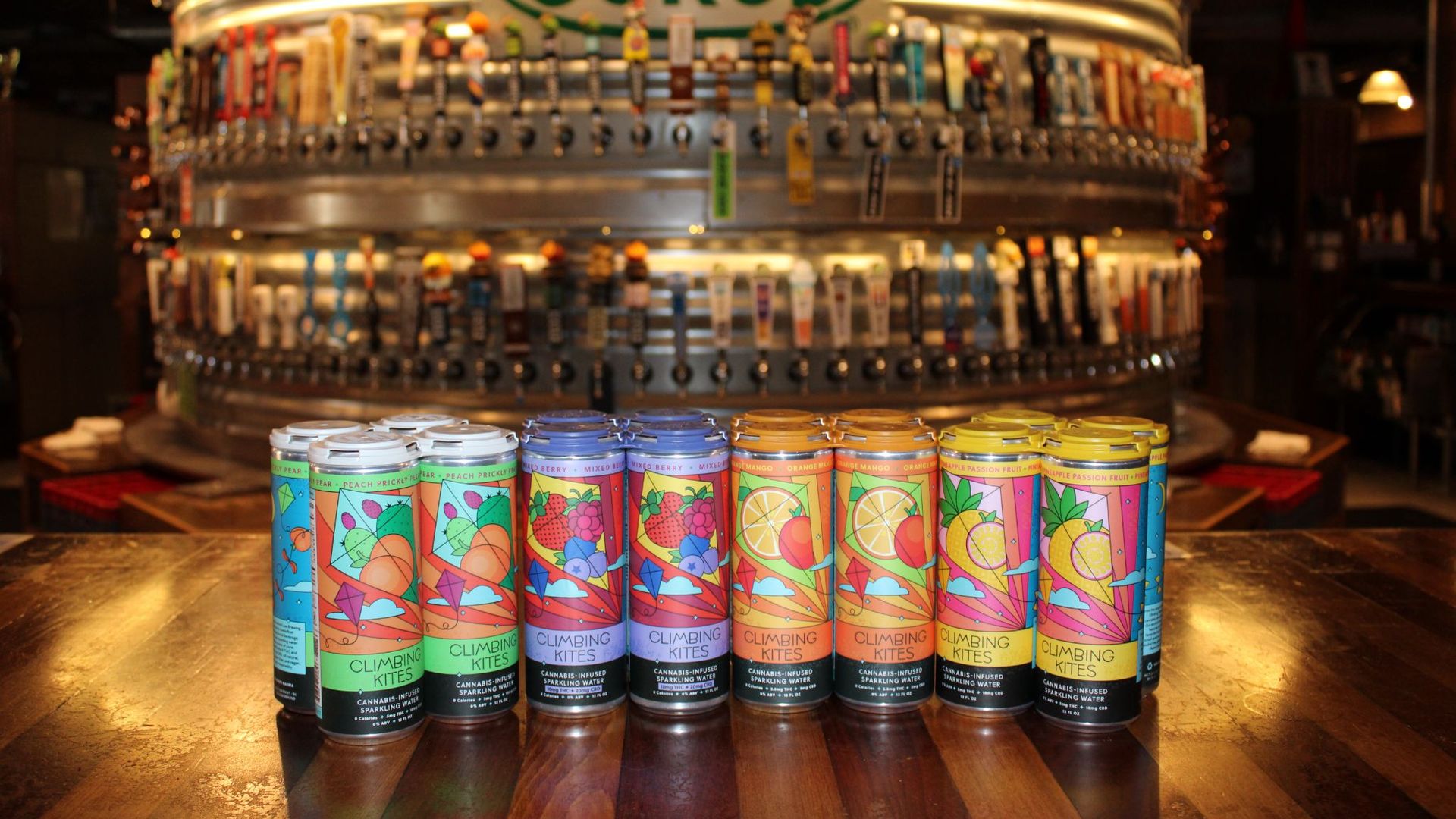 Climbing Kites at the Iowa Taproom bar counter