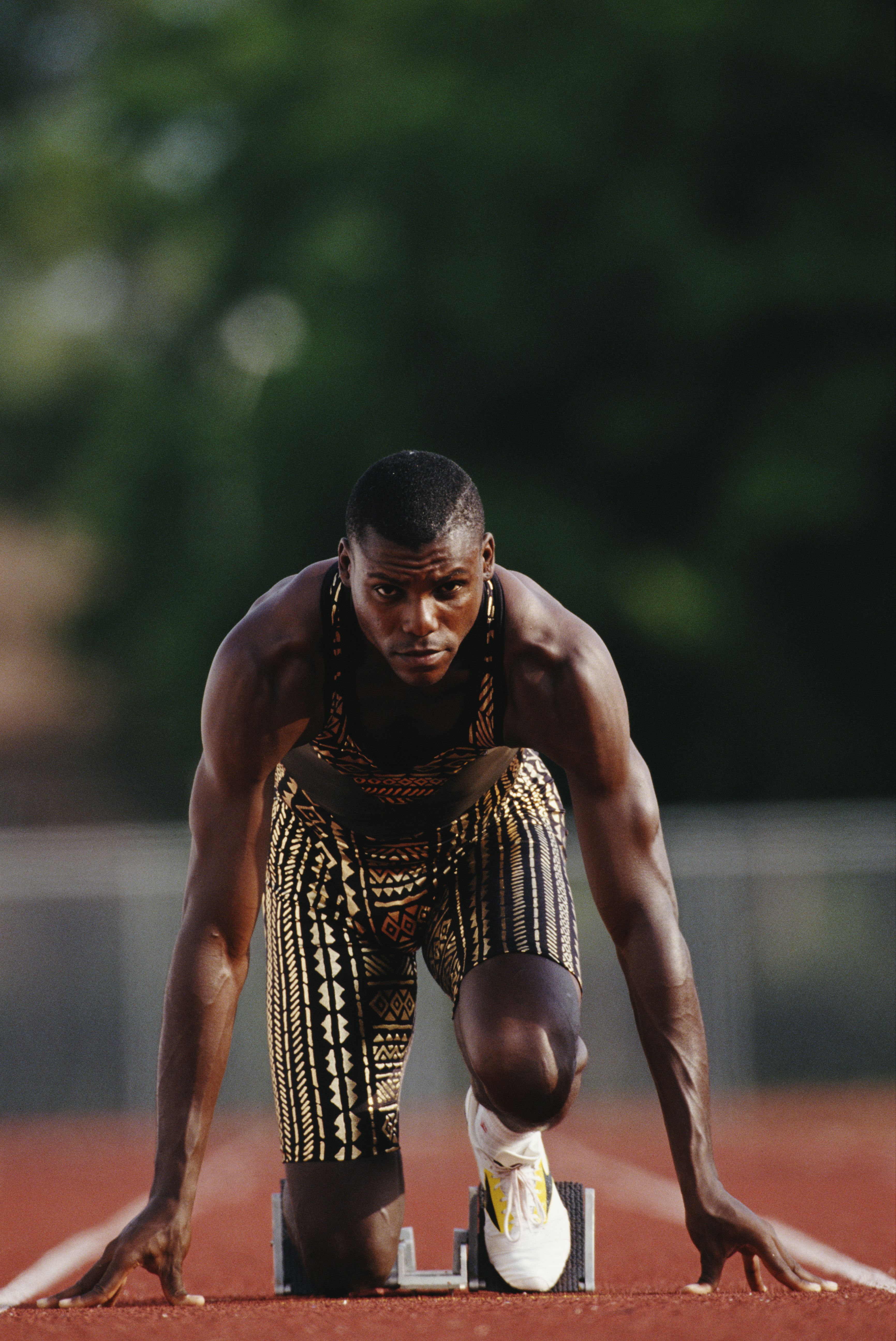 Carl Lewis at the track