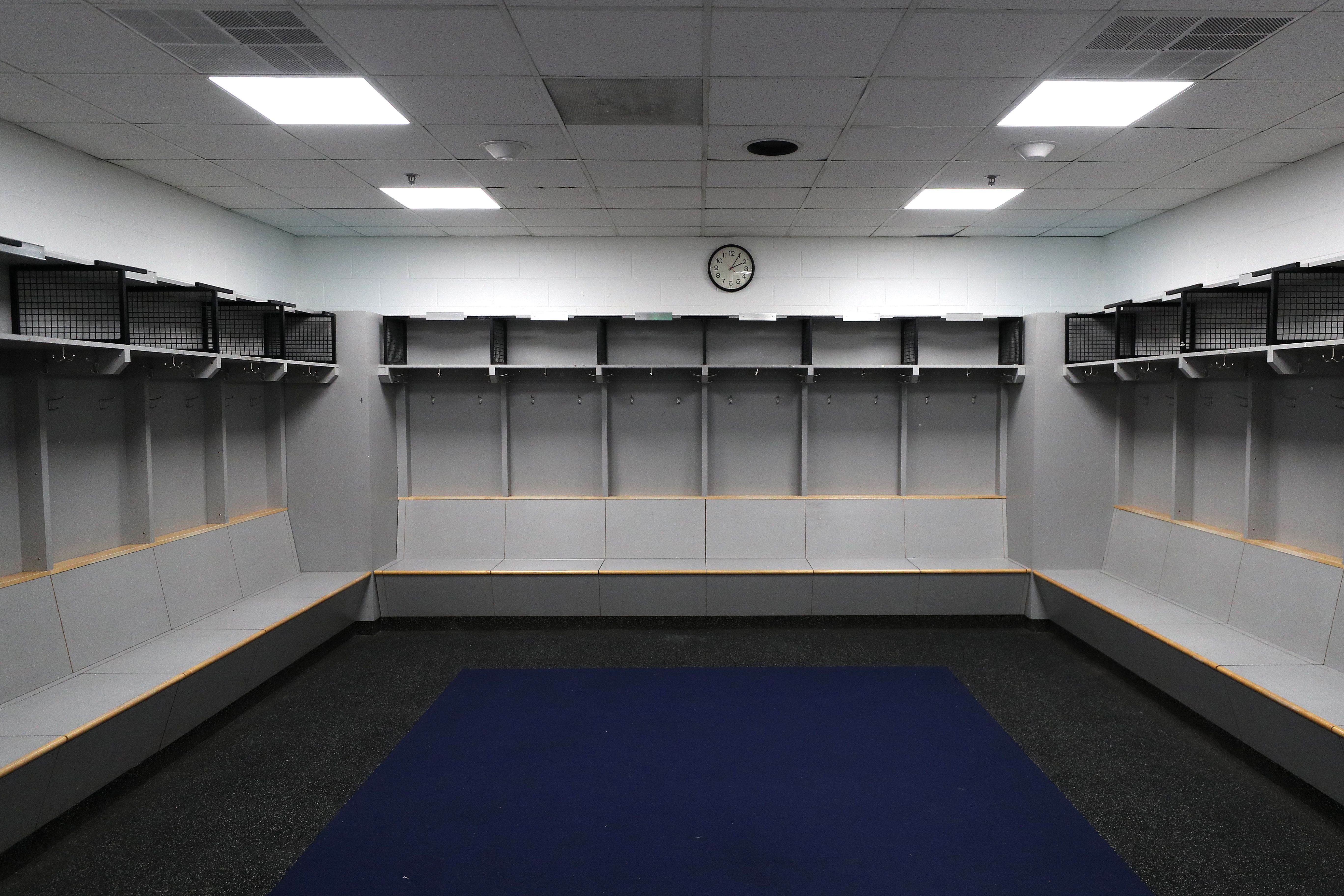 Empty locker room