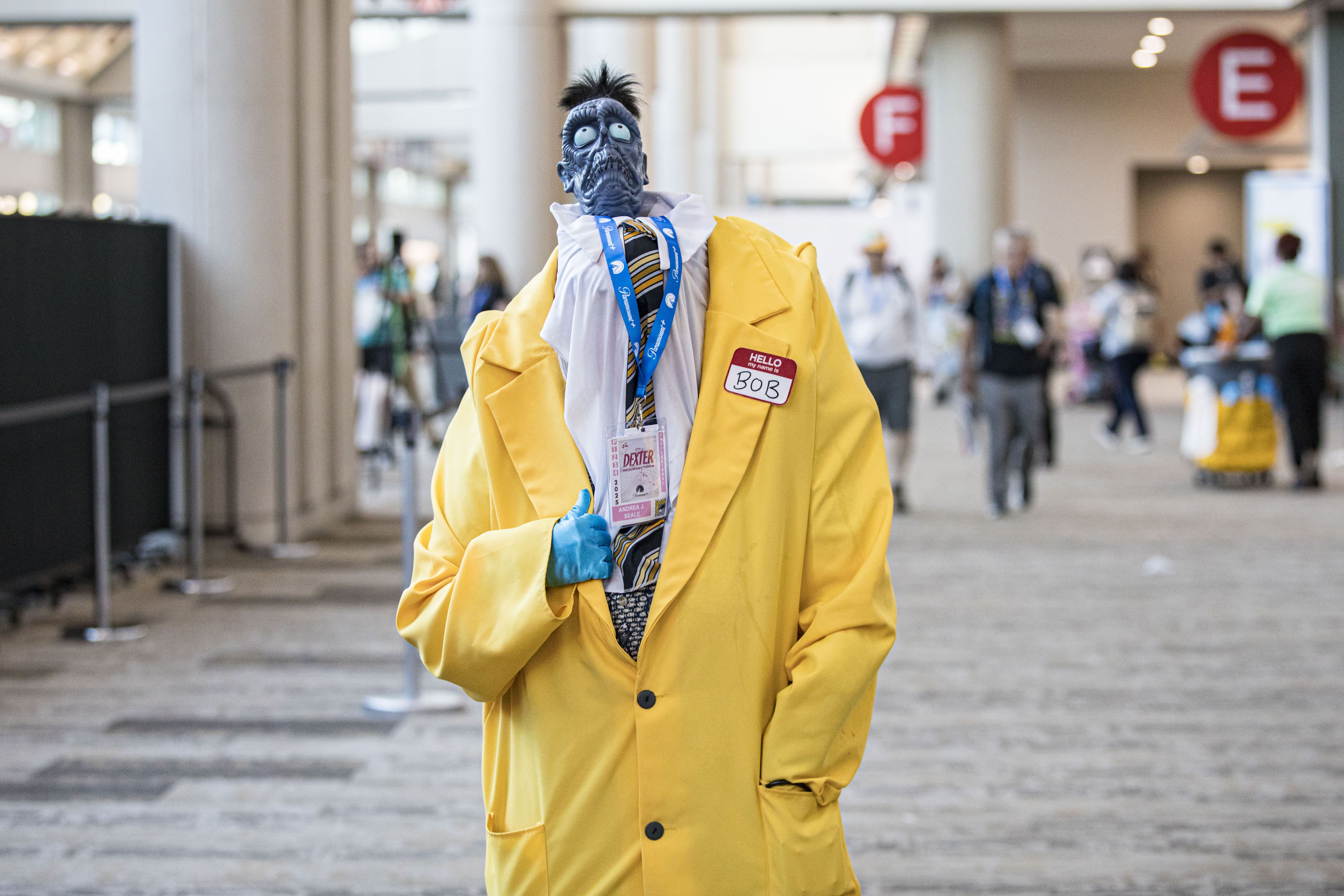 Cosplayer Andrea Seale wears a costume of Bob, the undead character from "Beetlejuice Beetlejuice," during Comic-Con International Preview Night in San Diego.
