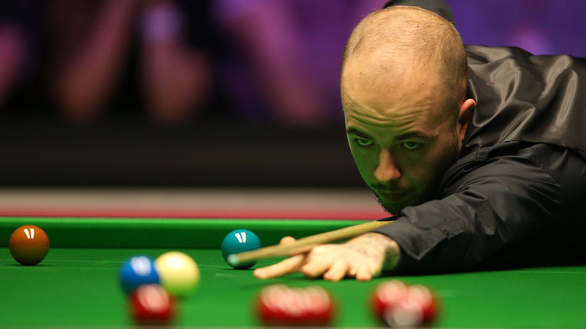 Luca Brecel during the 2019 Snooker Masters