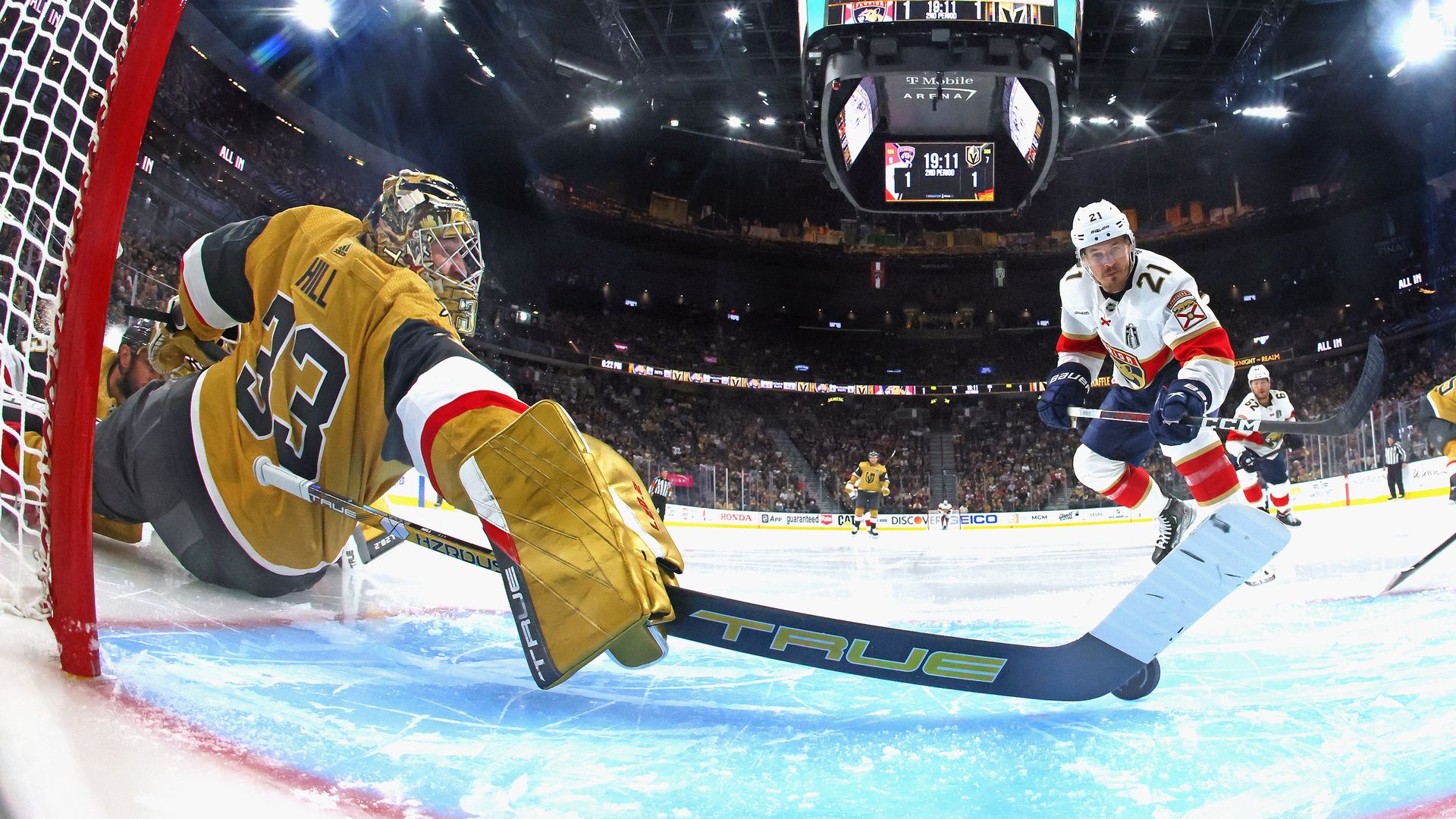 adin hill reaches back for the save