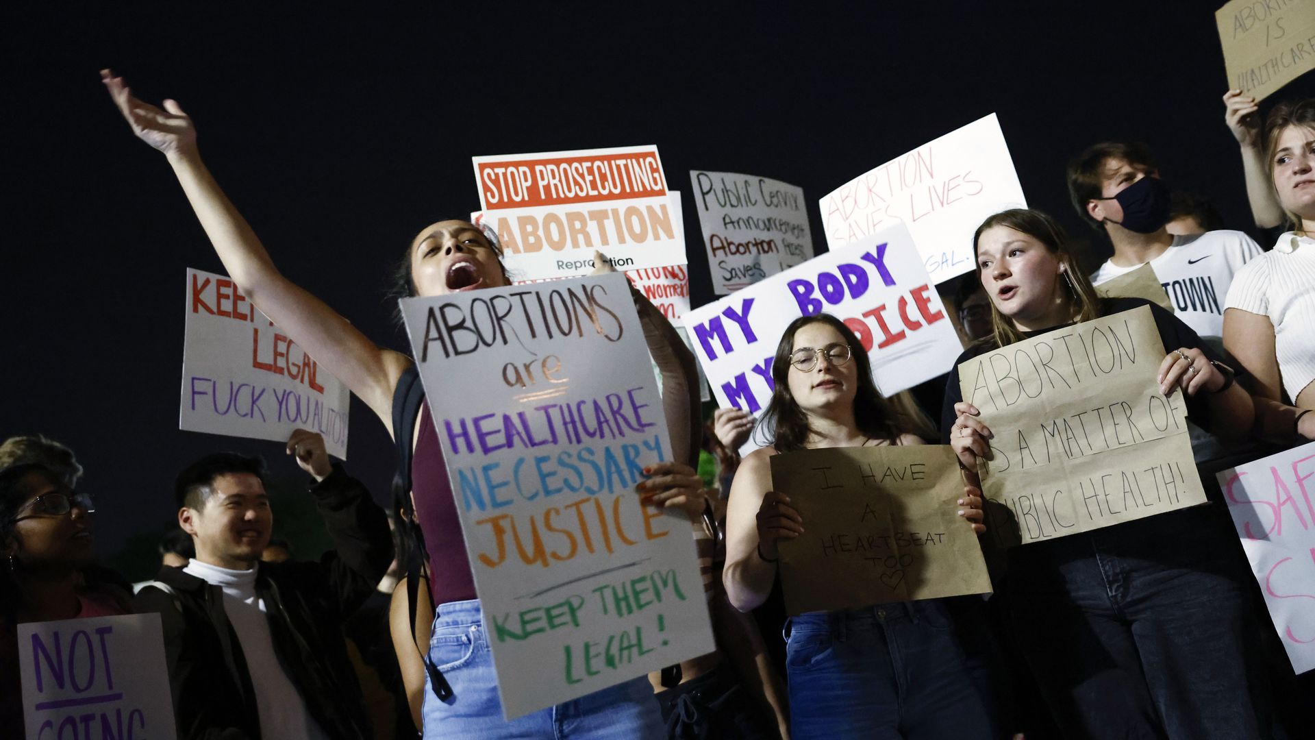 abortion rights protestors