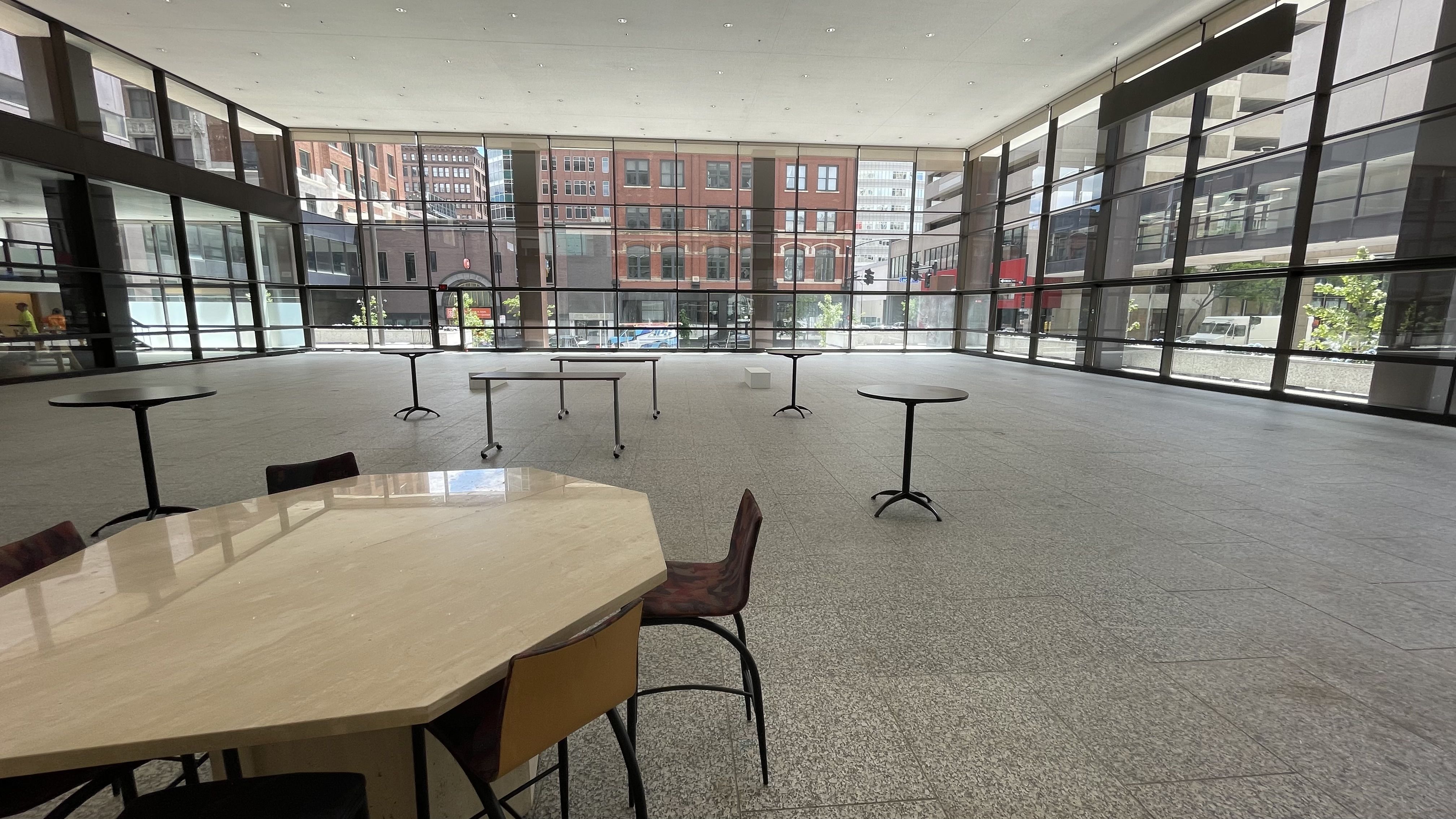 A photo inside the Ruan Pavilion. 