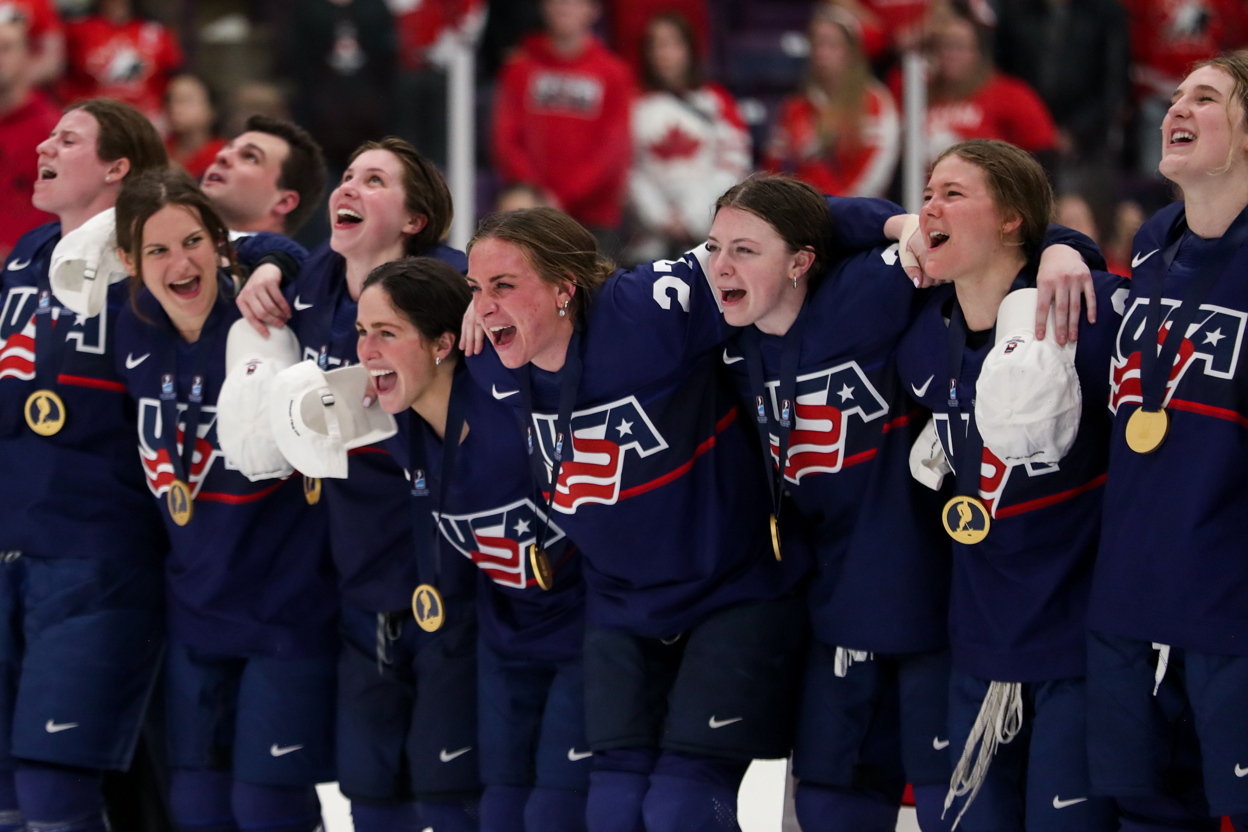 team usa celebrating