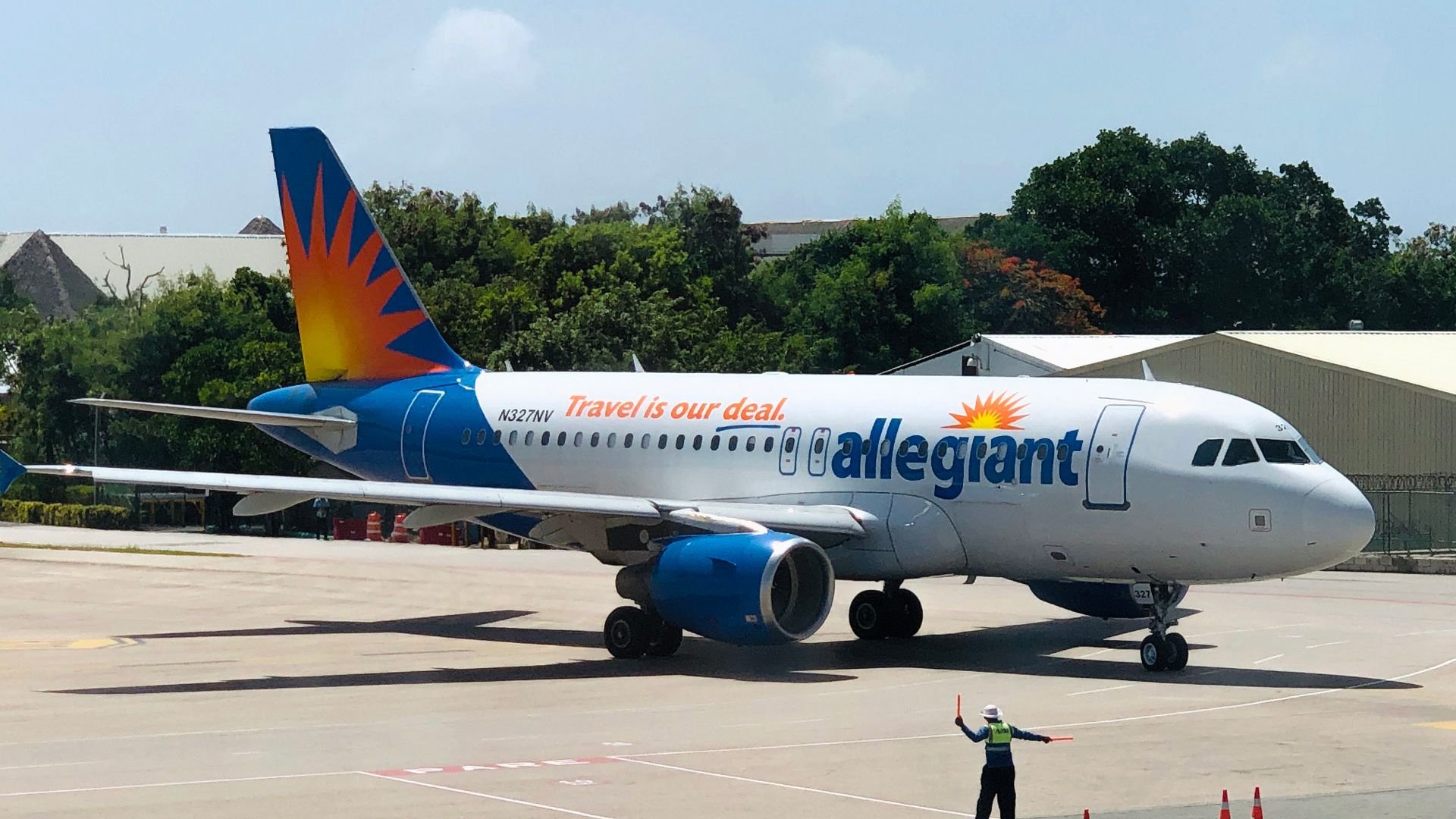 photo of an airplane on the ground