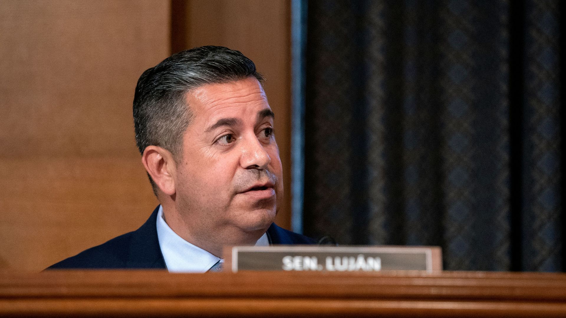 Senator Ben Ray Luján (D-NM) speaks during the Senate Health, Education, Labor, and Pensions Committee hearing on Capitol Hill in Washington,DC on July 20, 2021.
