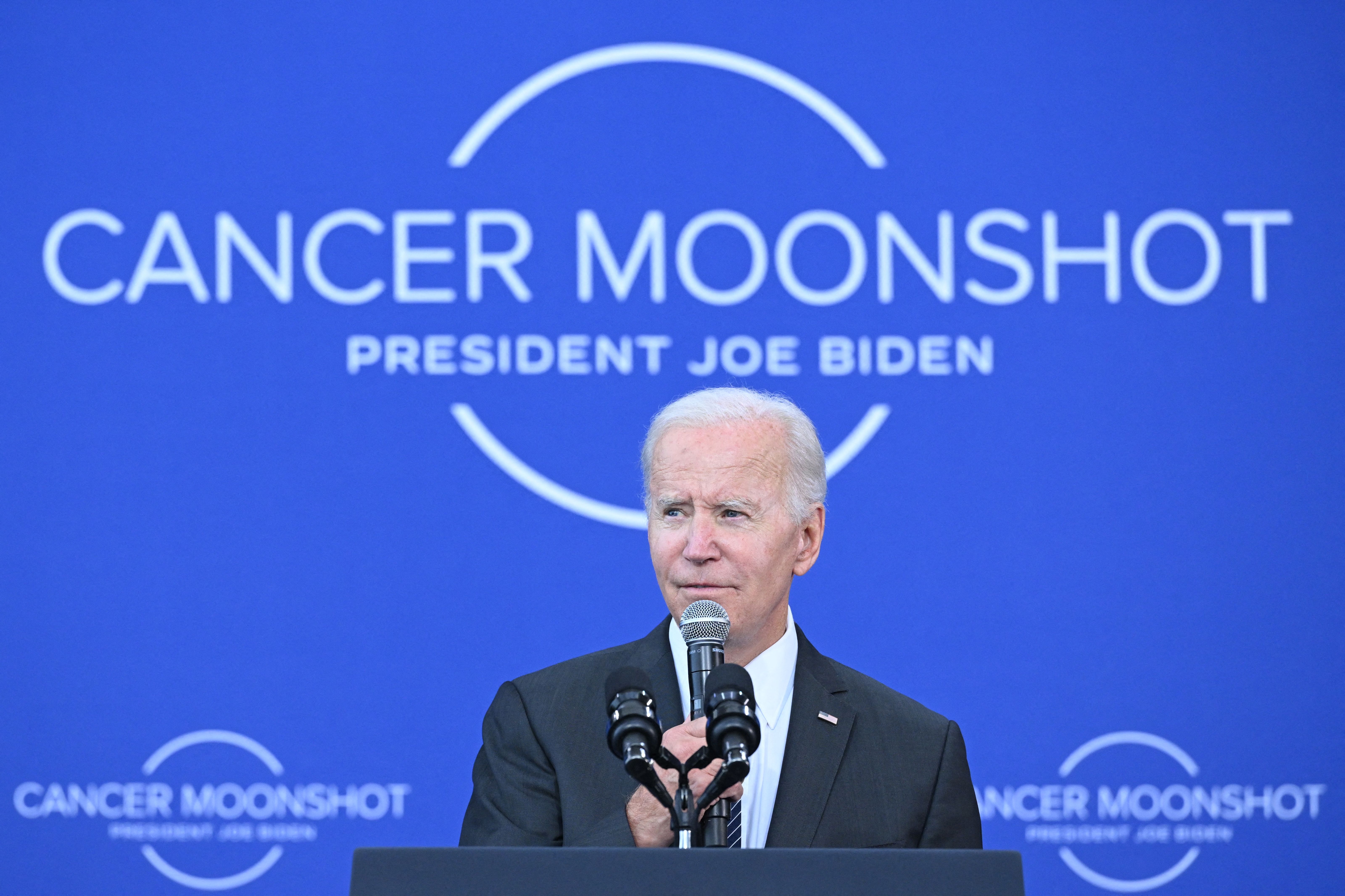 Then-President Biden at the John F. Kennedy Library and Museum in Boston, Massachusetts, in 2022. Photo: Mandel N Ngan/AFP via Getty Images