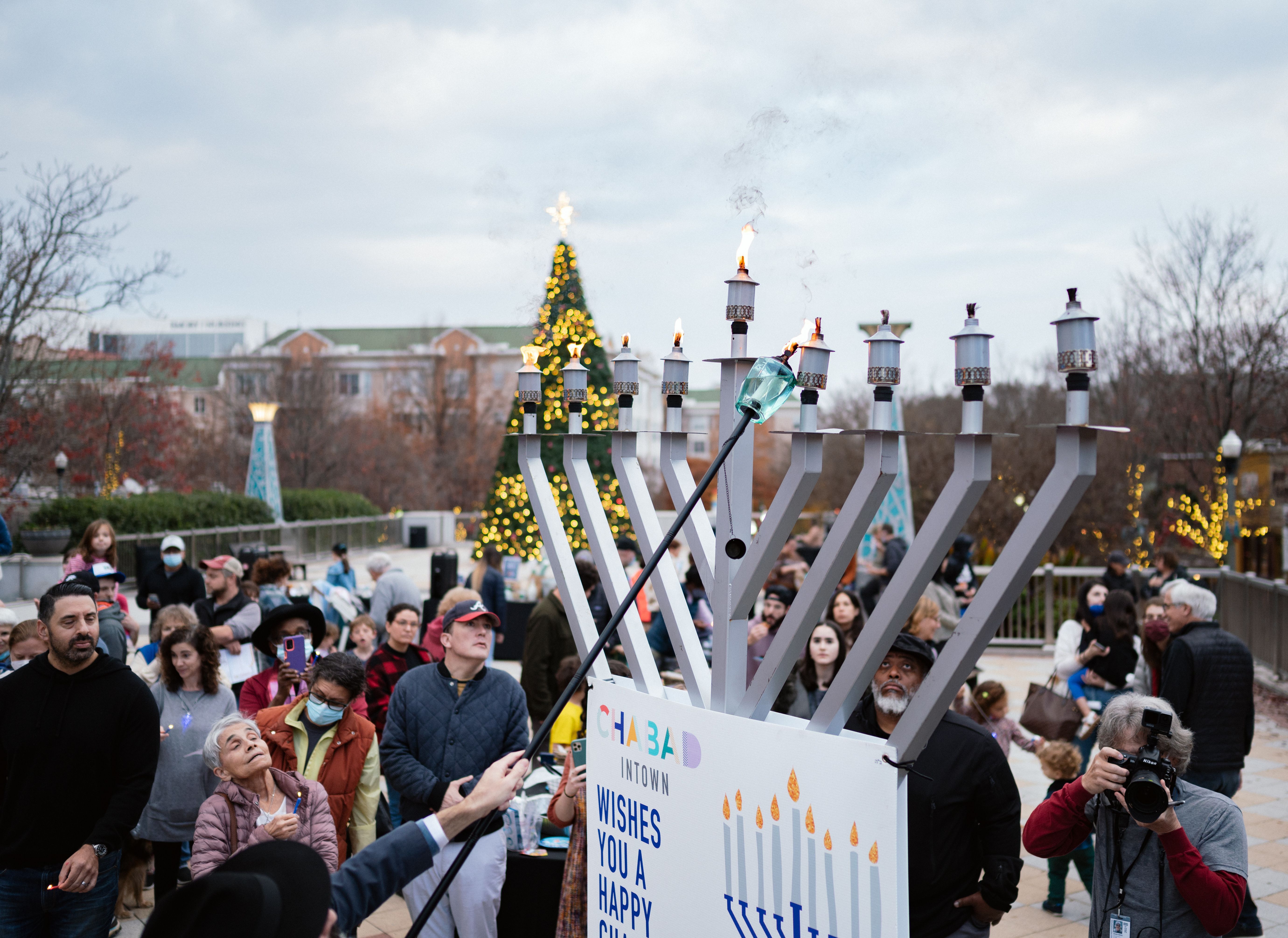 menorah lighting in atlanta