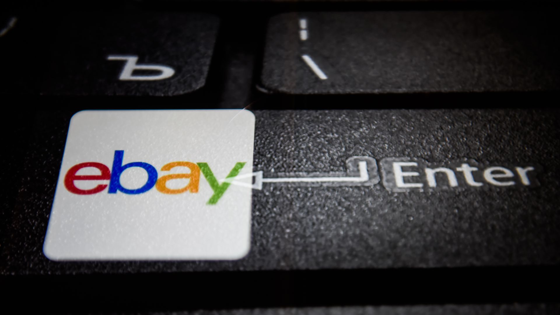 ebay logo marked as a keyboard key