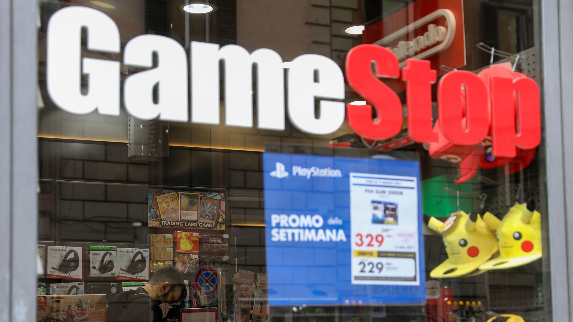 A GameStop Corp. store in Rome, Italy, on Thursday, Jan. 28, 2021.  