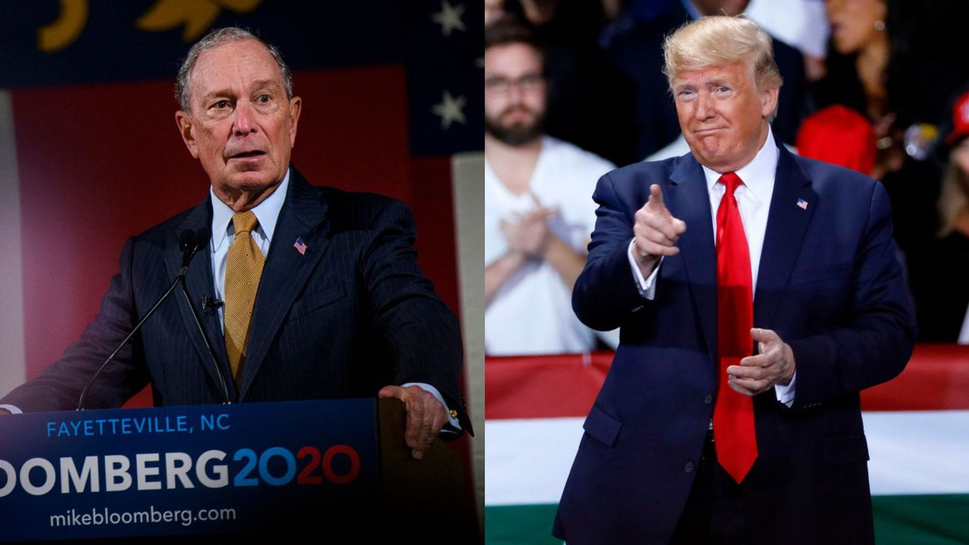 Michael Bloomberg and Donald Trump