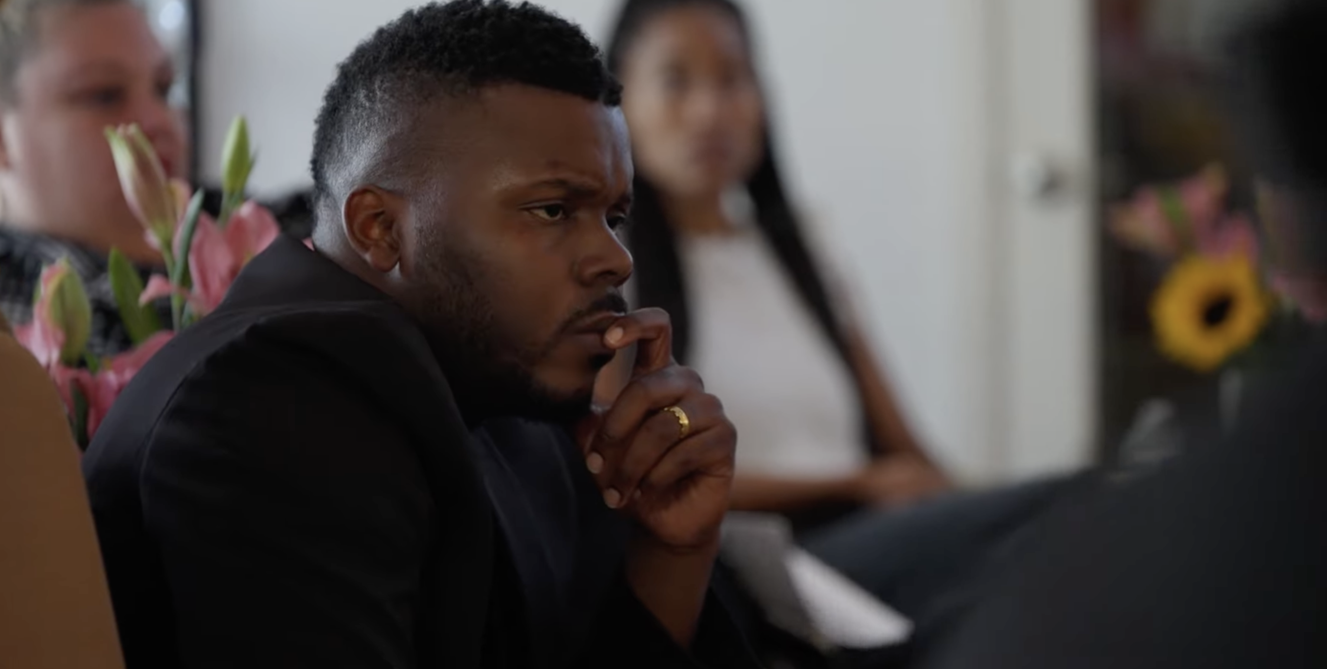 EPIC founder Michael Tubbs listens to formerly incarcerated women in Los Angeles talk about struggling with poverty.