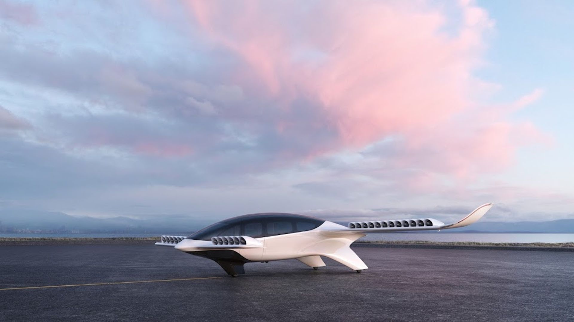 Image of the electric vertical take-off and landing jet from the company Lilium