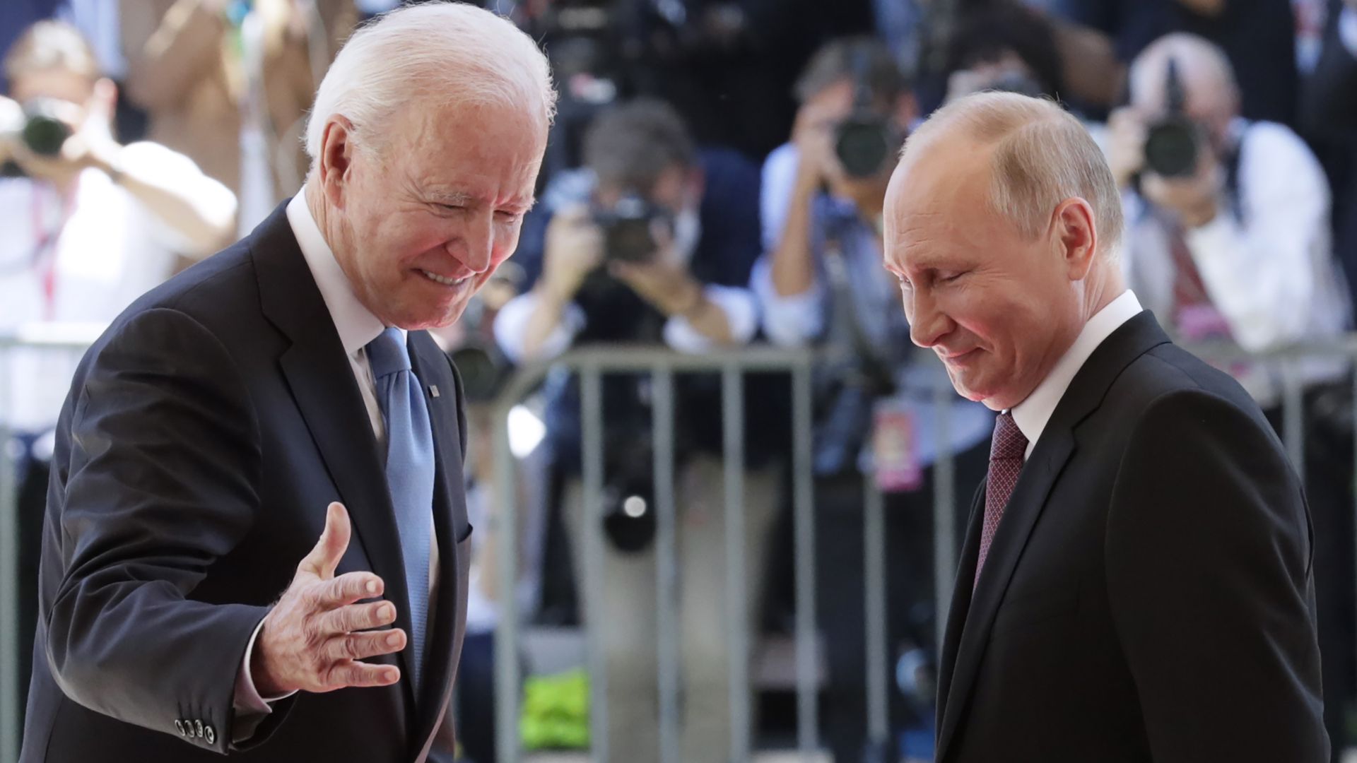 President Biden with Russian President Vladimir Putin in Geneva, Switzerland, on June 16.
