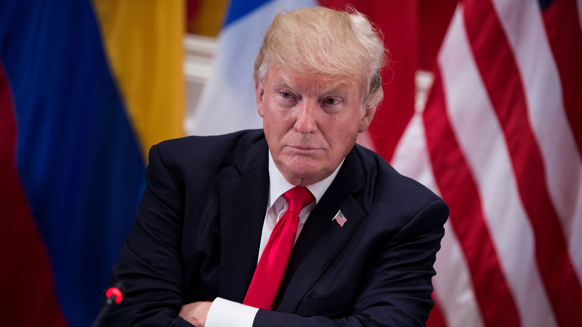 US President Donald Trump waits for a dinner with Latin American and US leaders at the Palace Hotel during the 72nd session of the United Nations General Assembly September 18, 2017 in New York City.