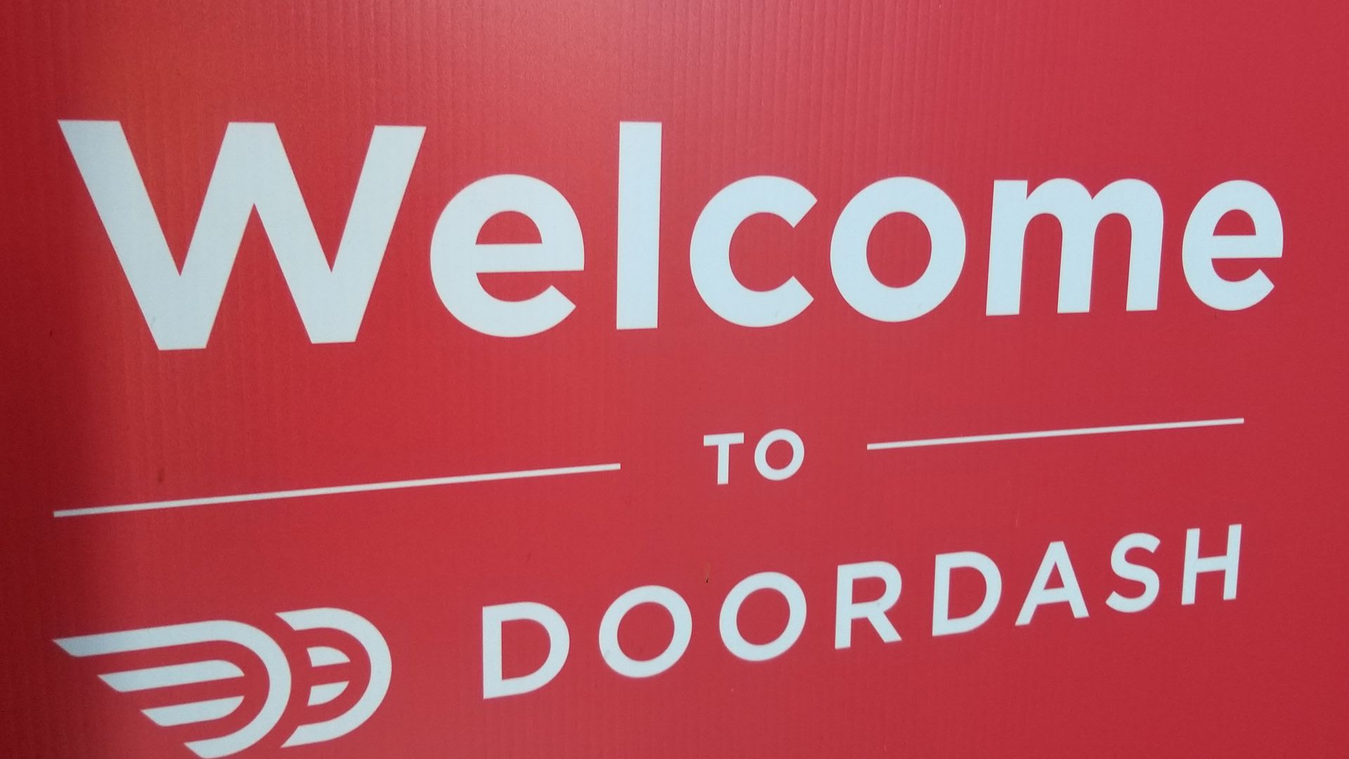 Doordash sign and logo