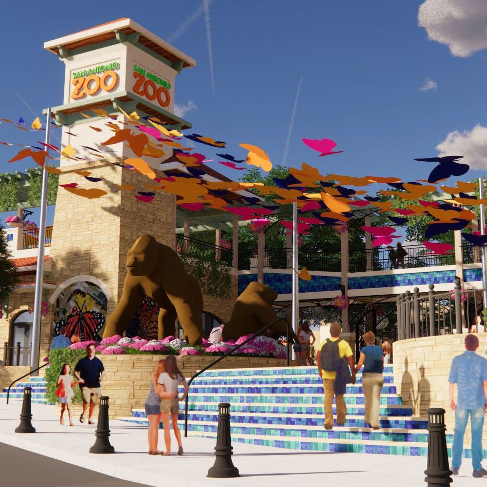 オブジェ　zoo San Antonio Zoo is getting a new gate and entry plaza - Axios San