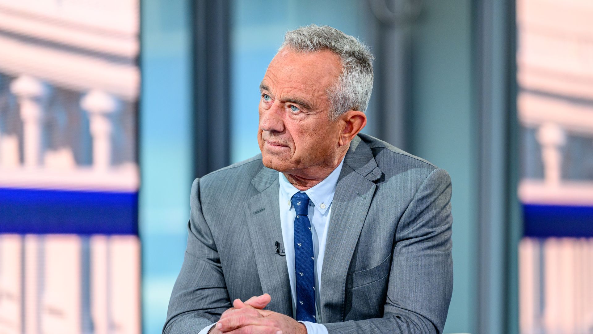  Presidential candidate Robert F. Kennedy Jr. visits "Fox & Friends" at Fox News Channel Studios on April 02, 2024 in New York City. 
