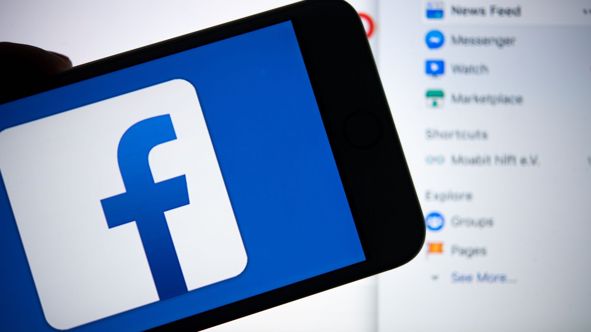 The Facebook logo.